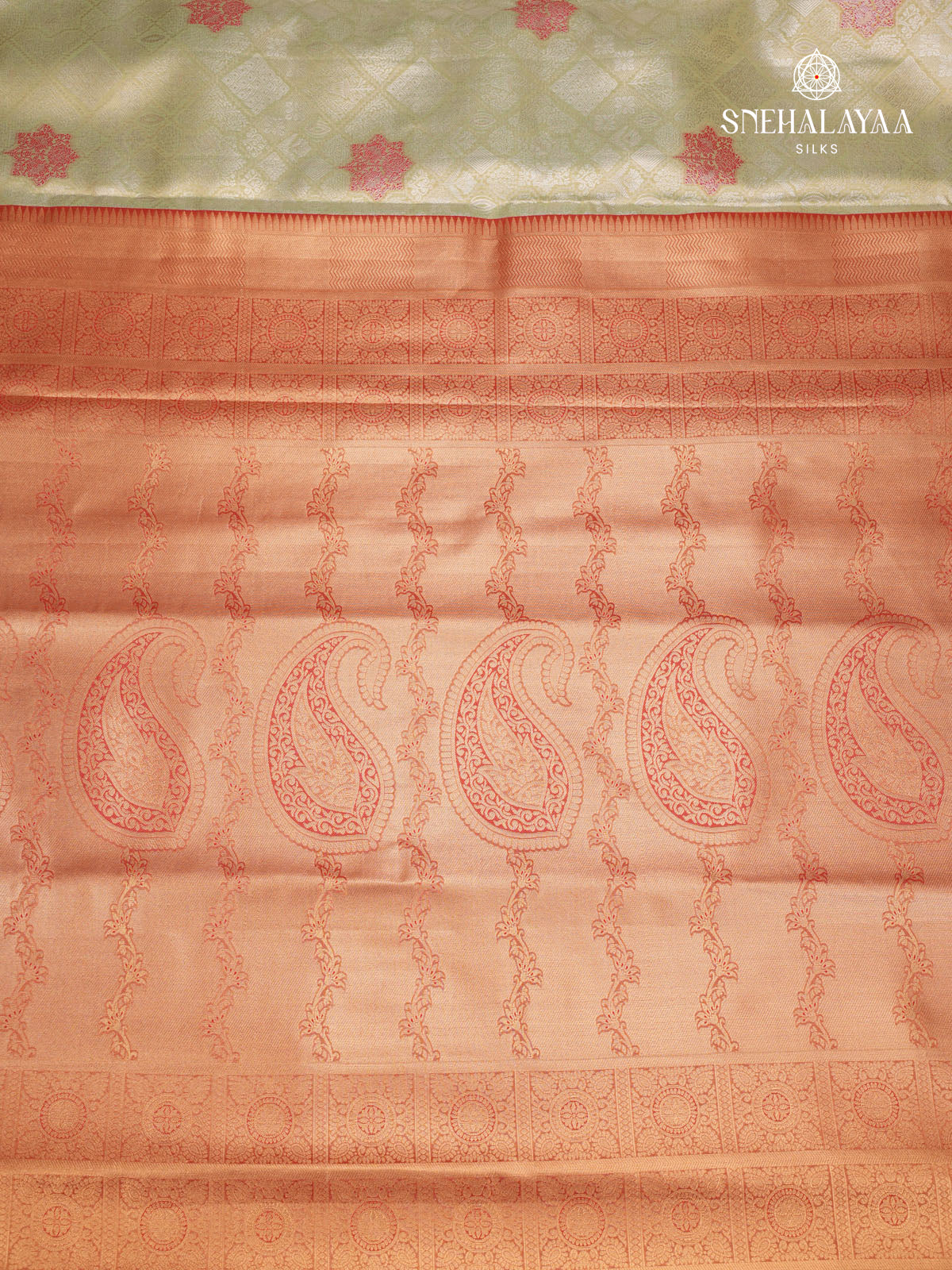 Cream Art Silk Saree