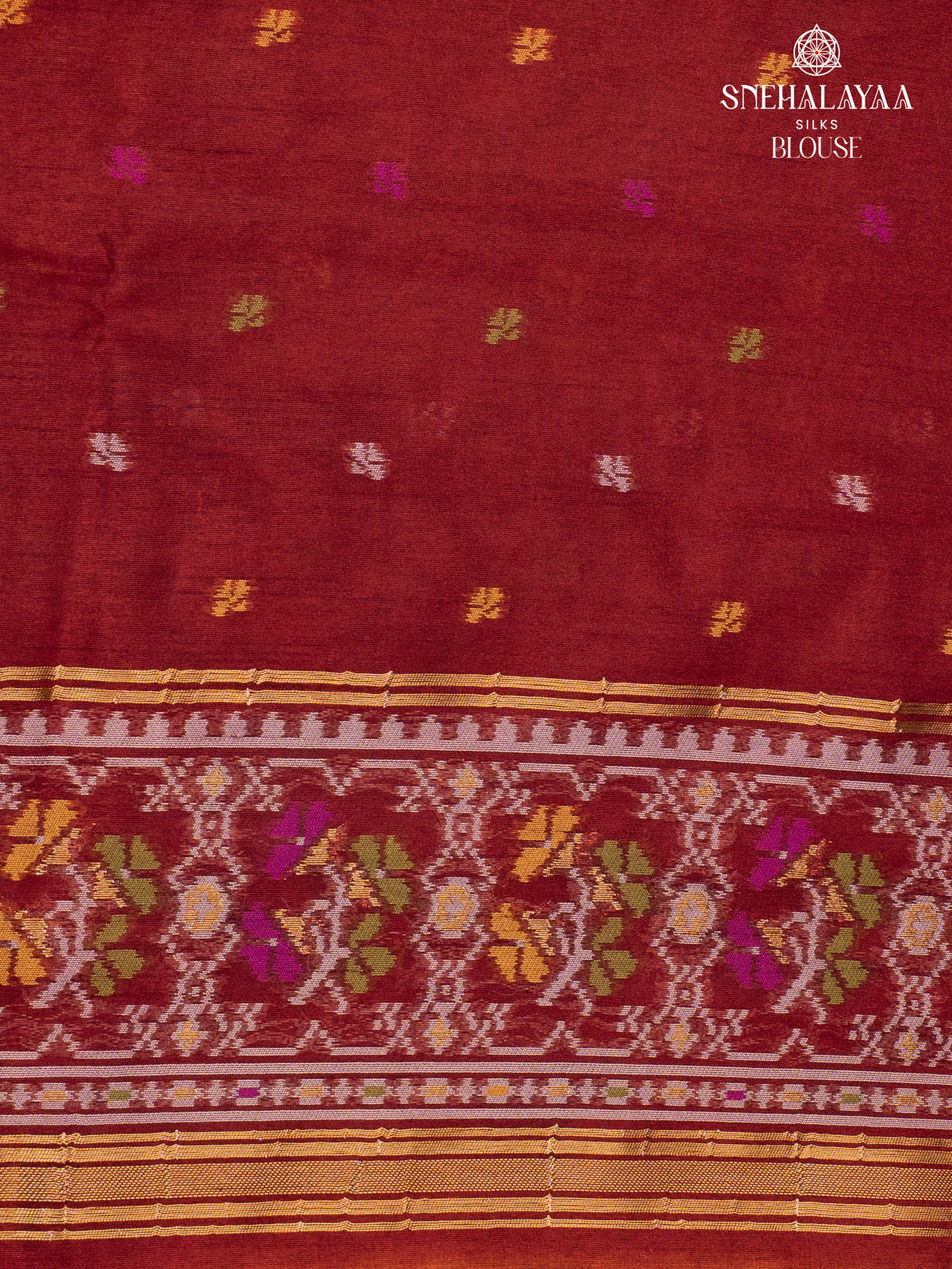 Yellow Ikat Silk Saree