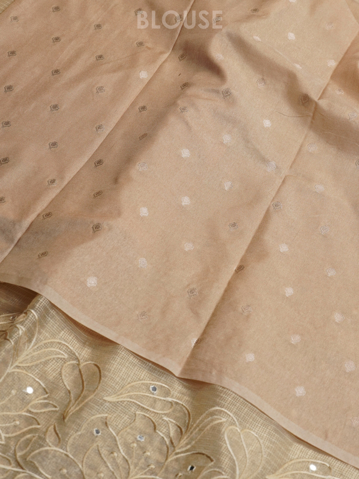 Beige Tissue Kota Saree