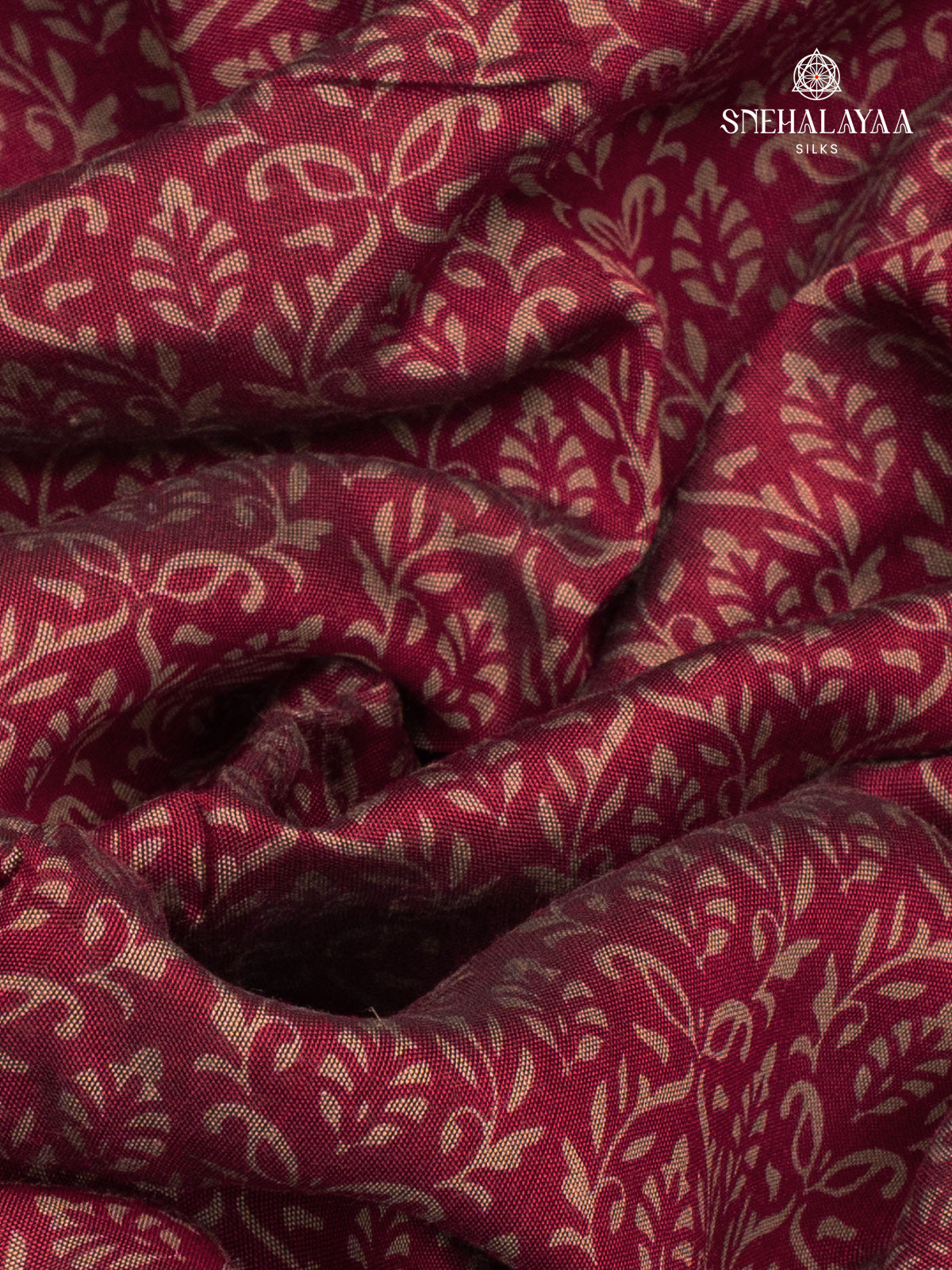 Wine Red Dola Silk Saree