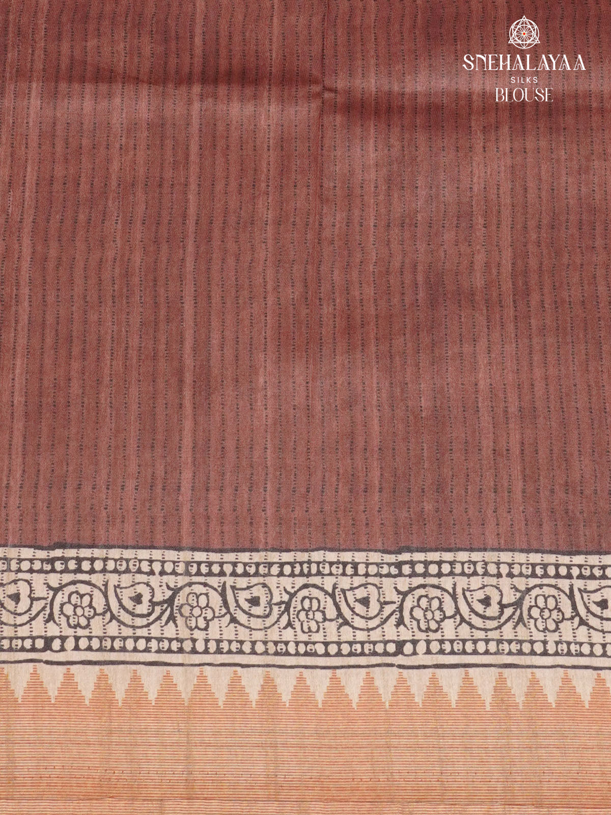 Brown Tussar Saree