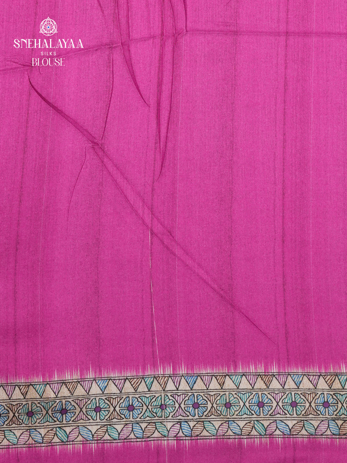 Pink Madhubani Printed Saree