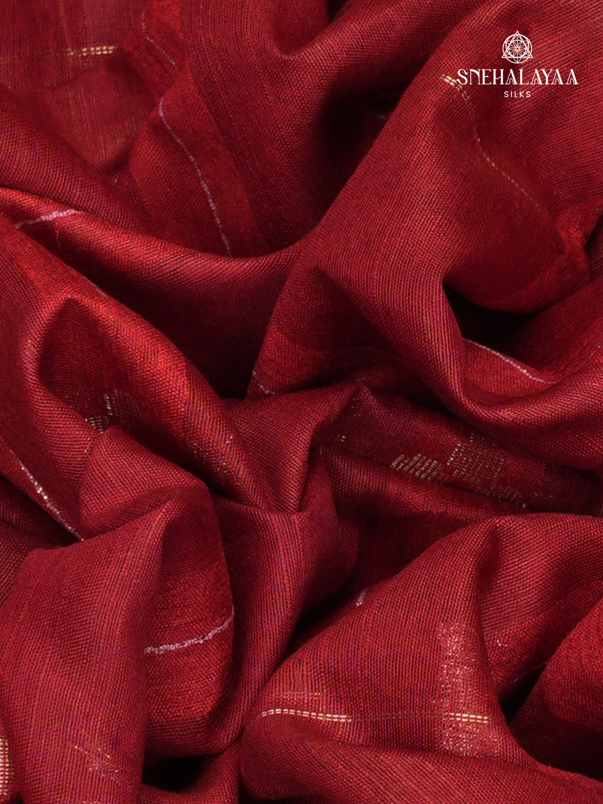 Maroon Bamboo Silk Saree
