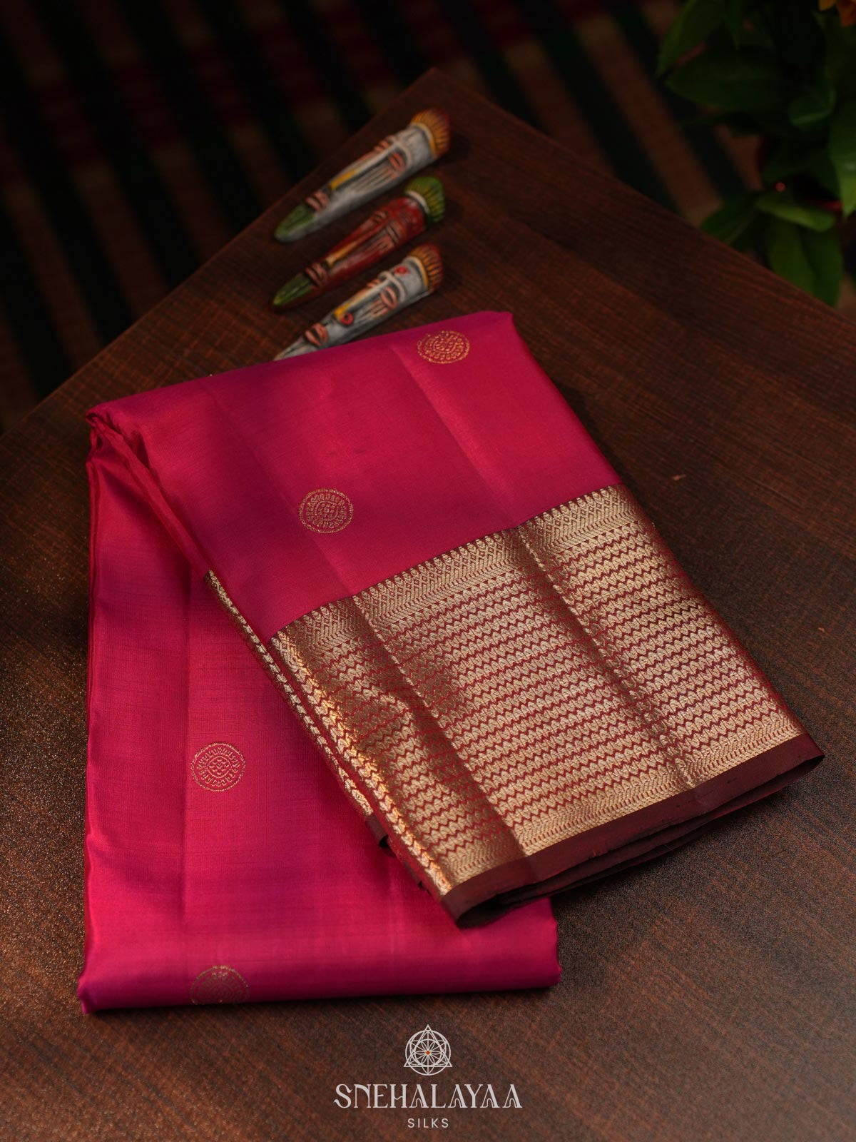 Pink Kanjivaram Silk Saree
