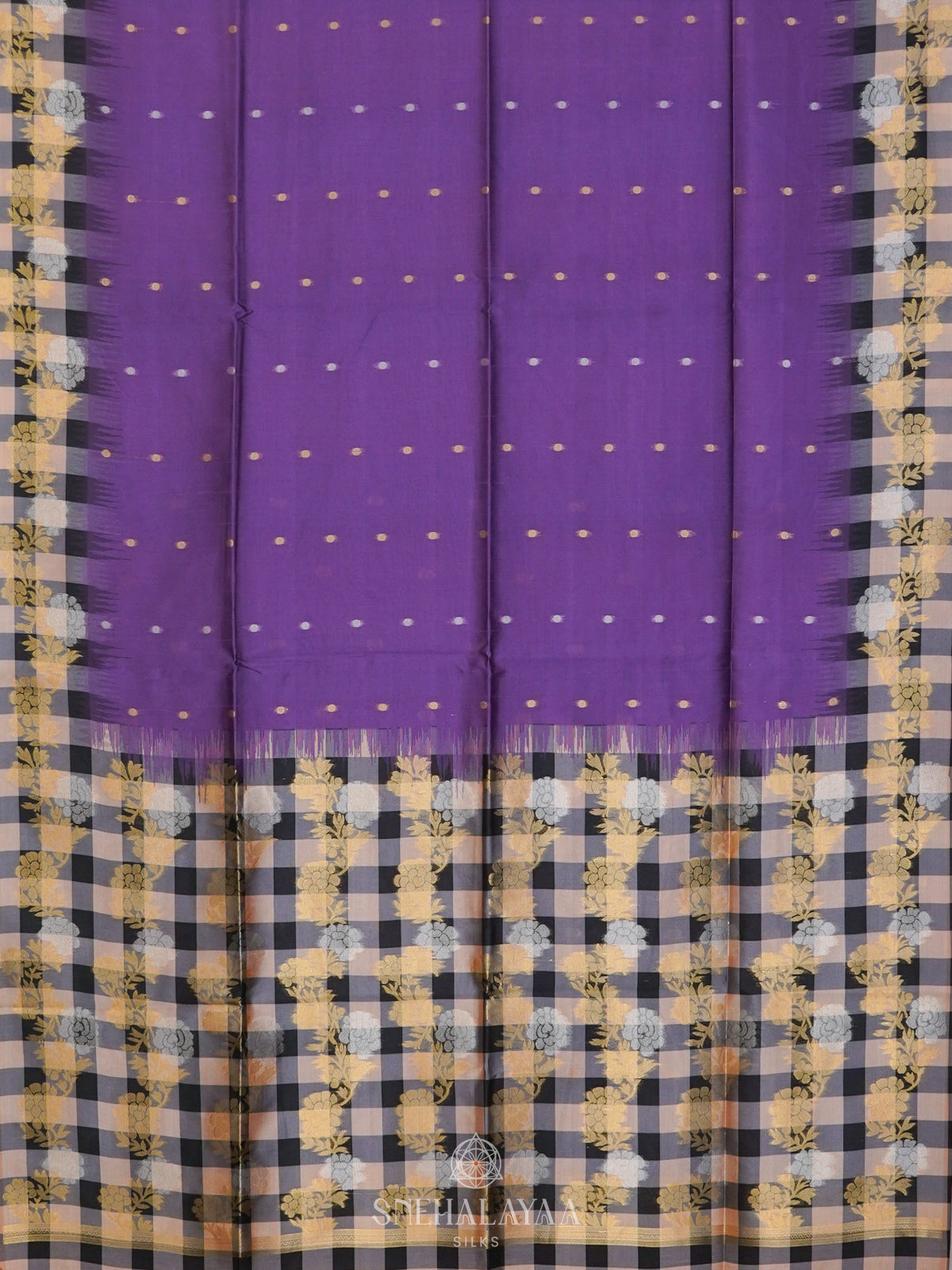 Violet Jute Saree