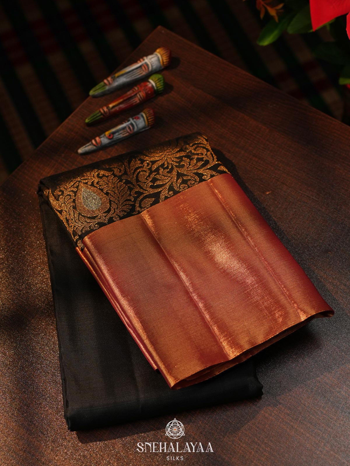 Black Kanjivaram Silk Saree