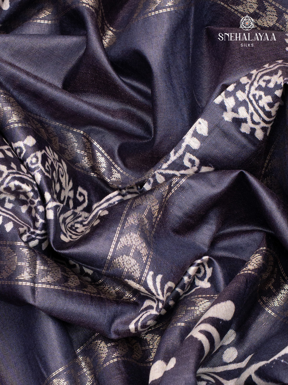 Black Bamboo Silk Saree