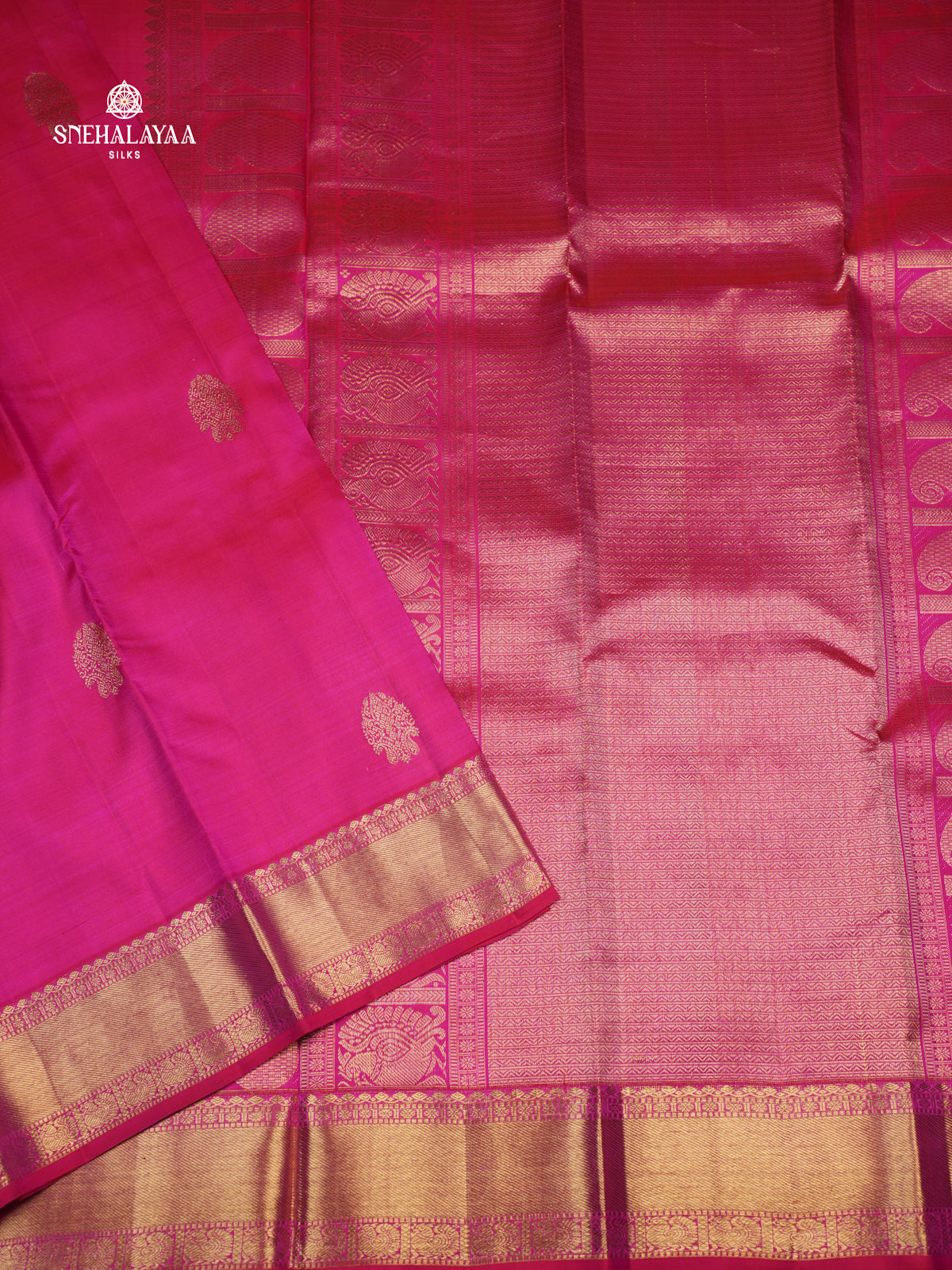 Rani Pink Kanjivaram Silk Saree