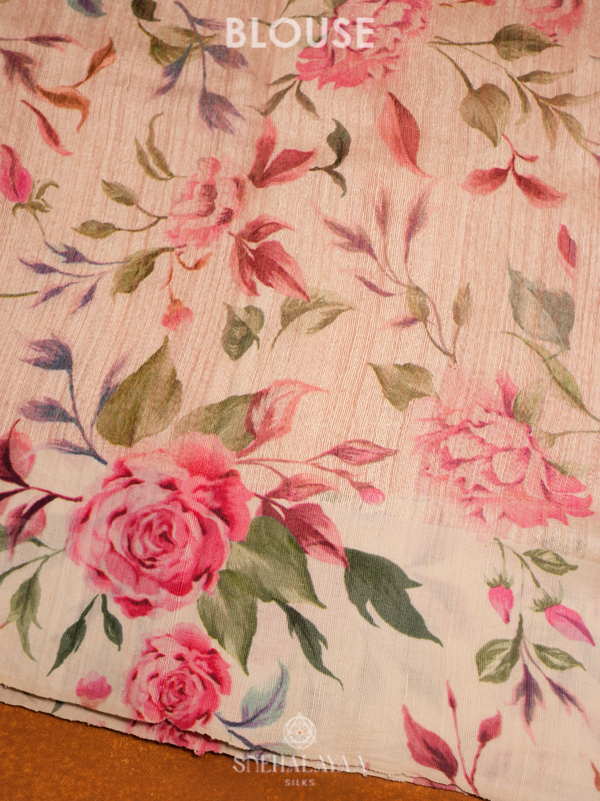 Peach Matka Jute Saree