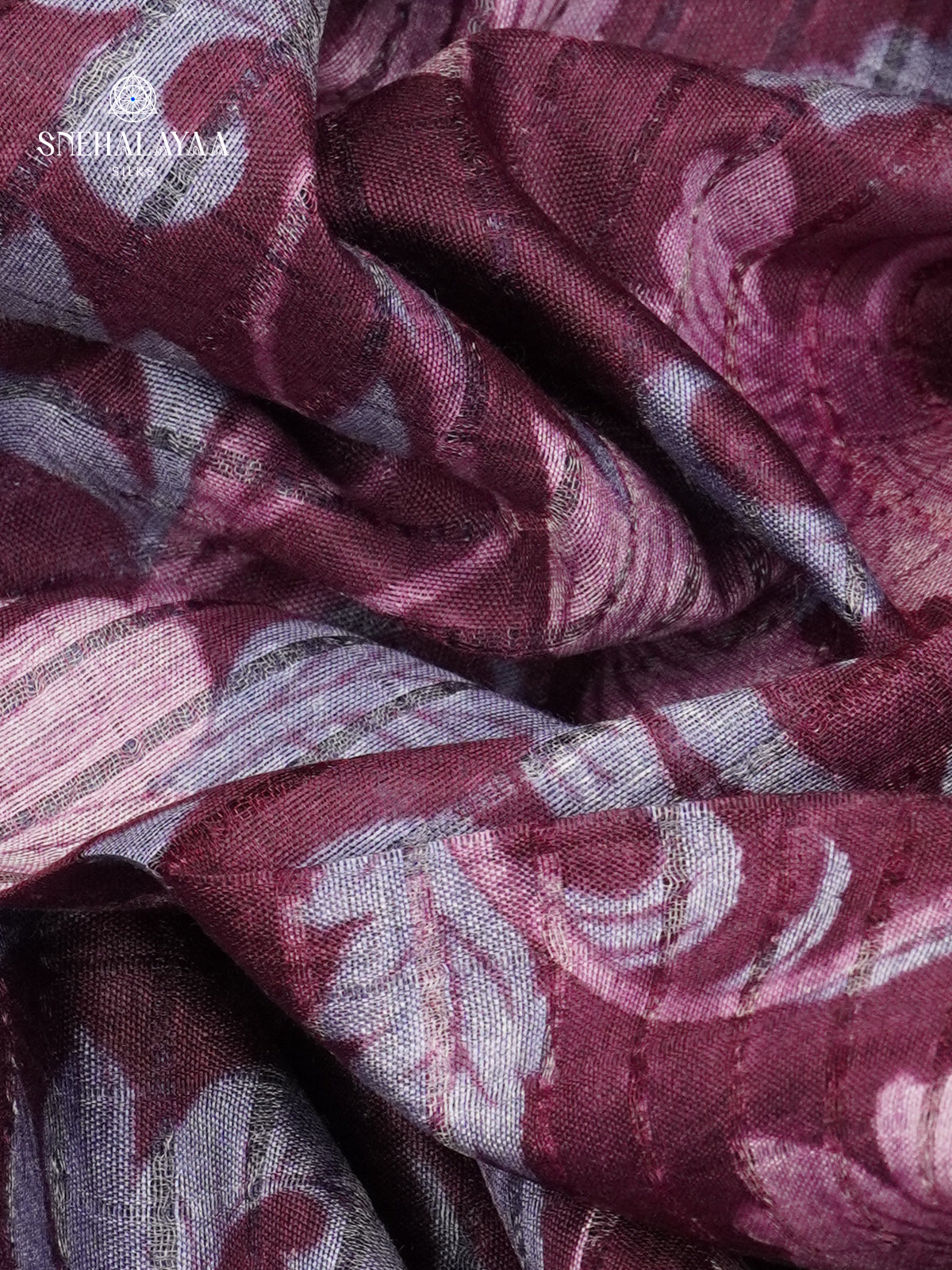 Magenta Bamboo Silk Saree