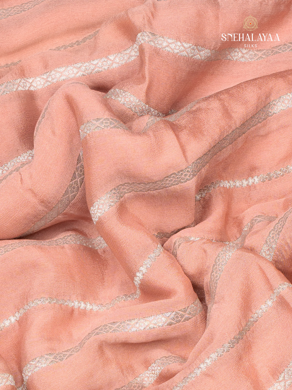 Light Pink Banaras Crepe Saree