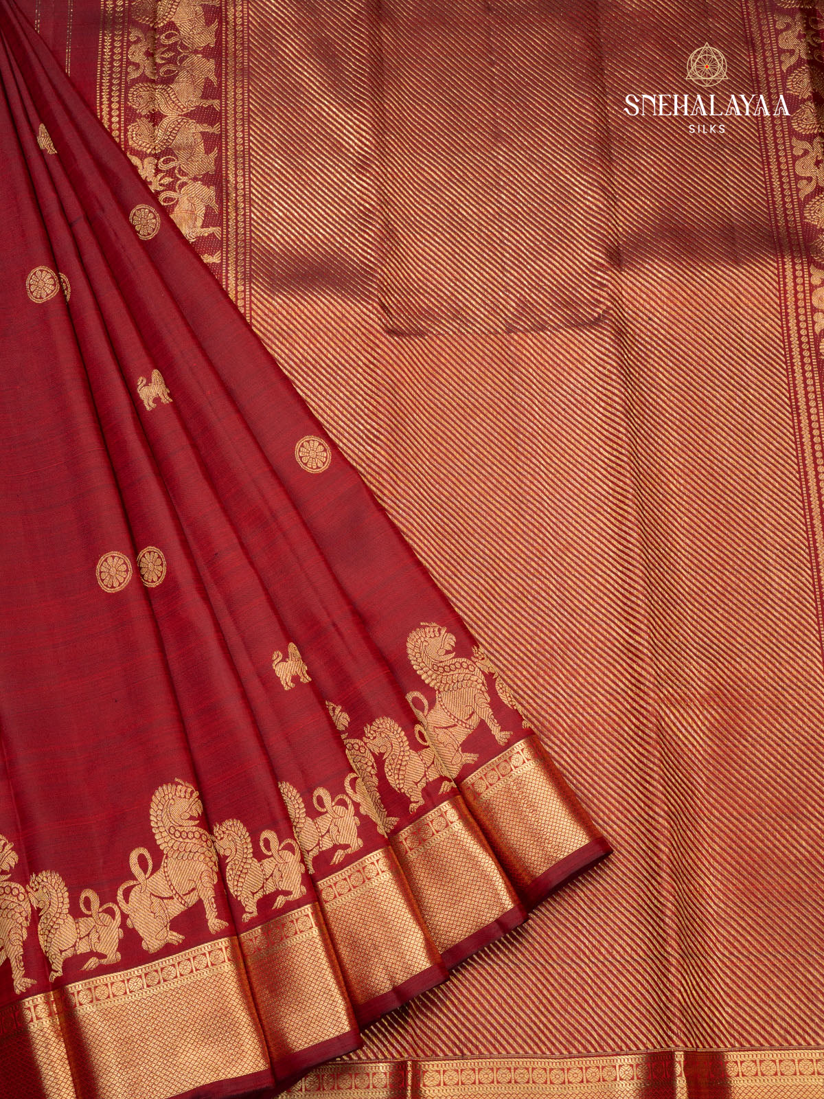 Maroon Kanjivaram Silk Saree