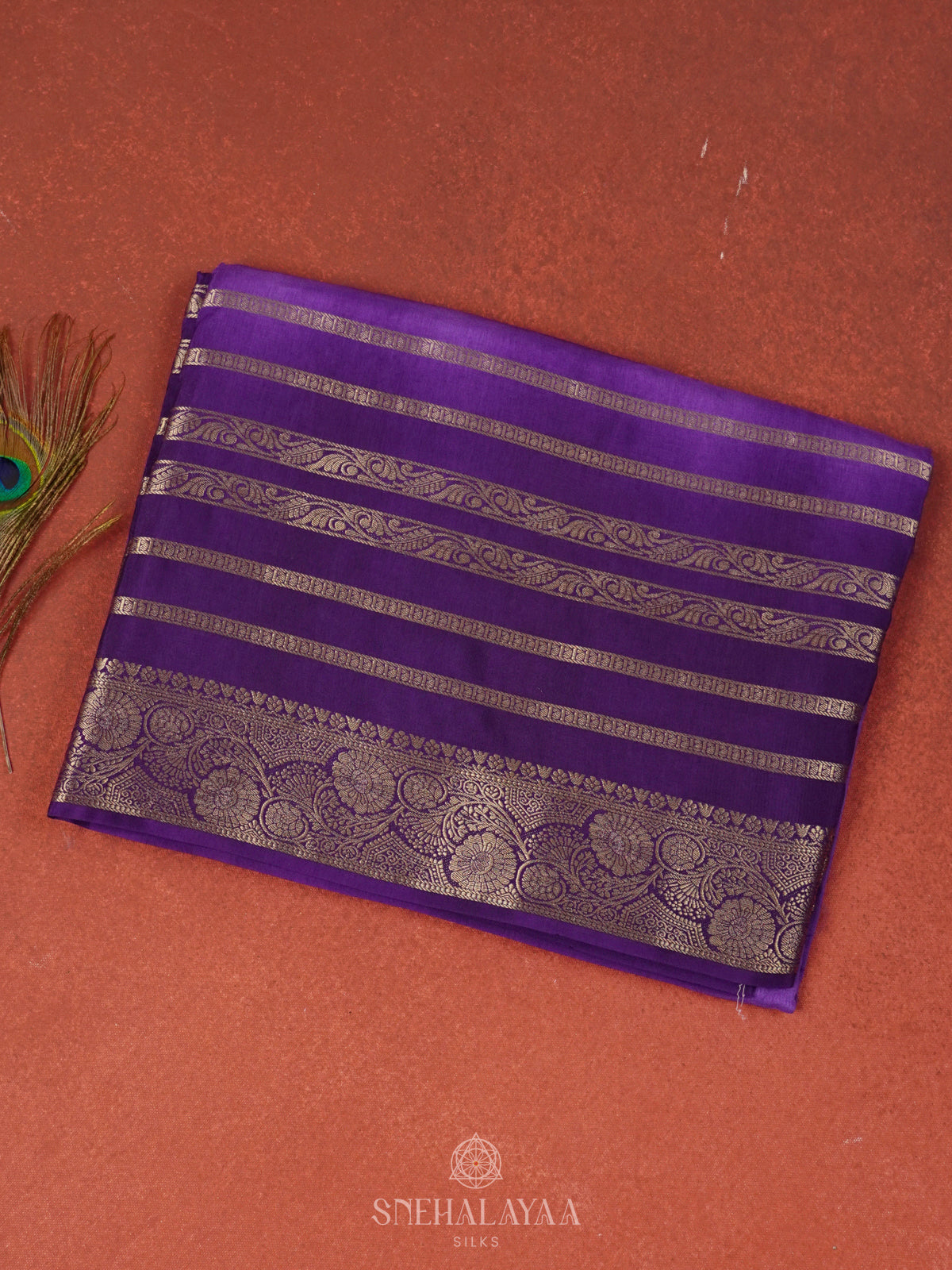 Purple Banaras Silk Saree