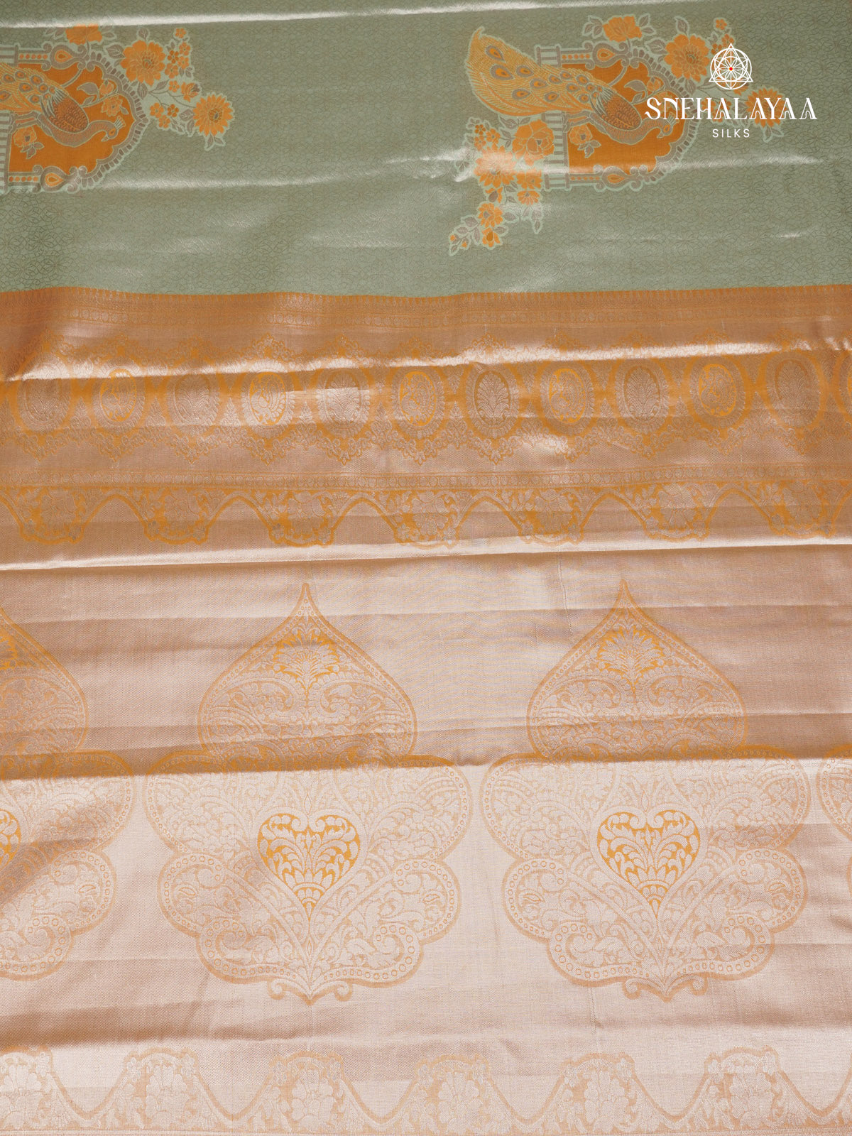 Pale Green Art Silk Saree