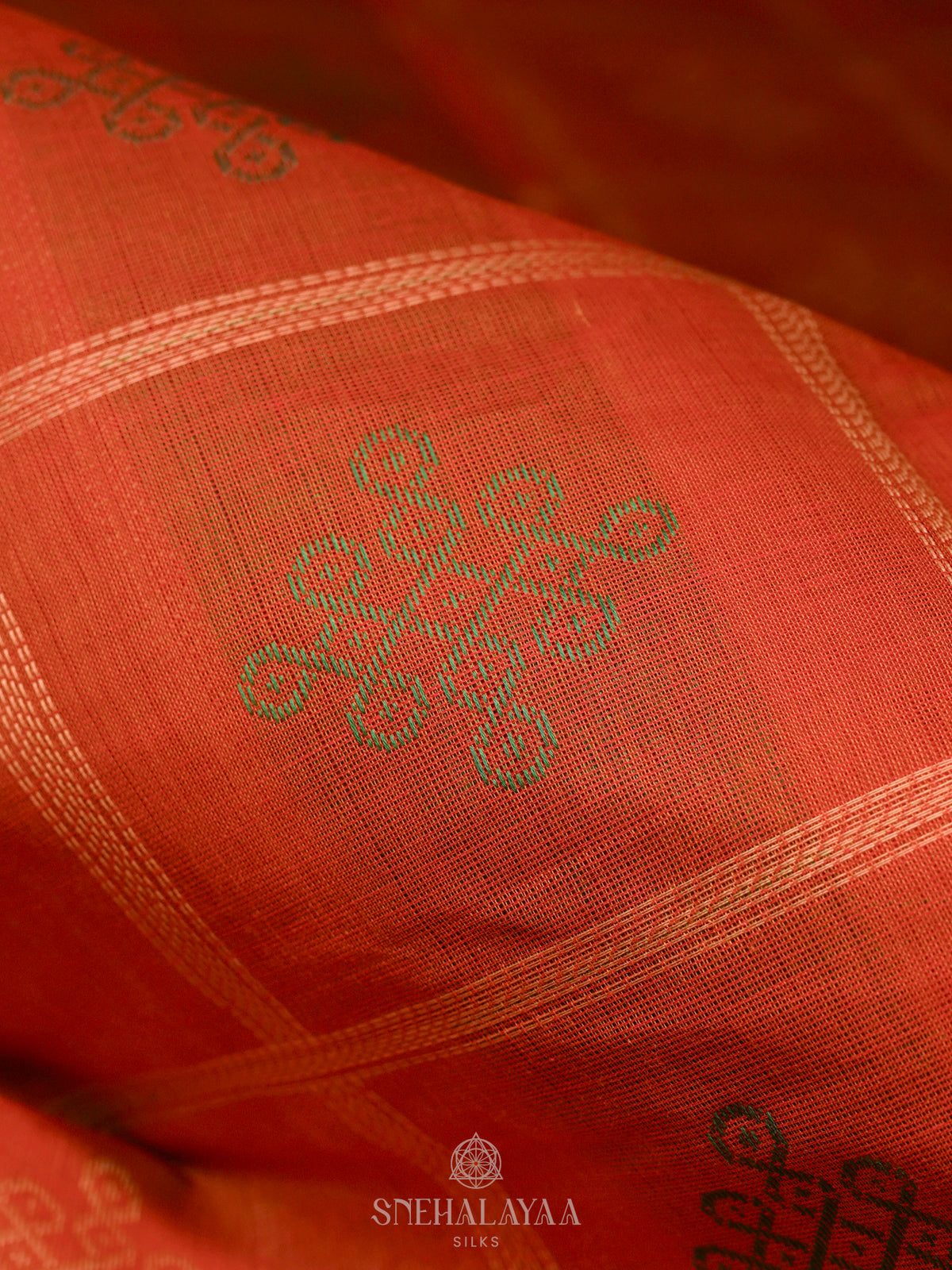 Orange Kanchi Cotton Saree