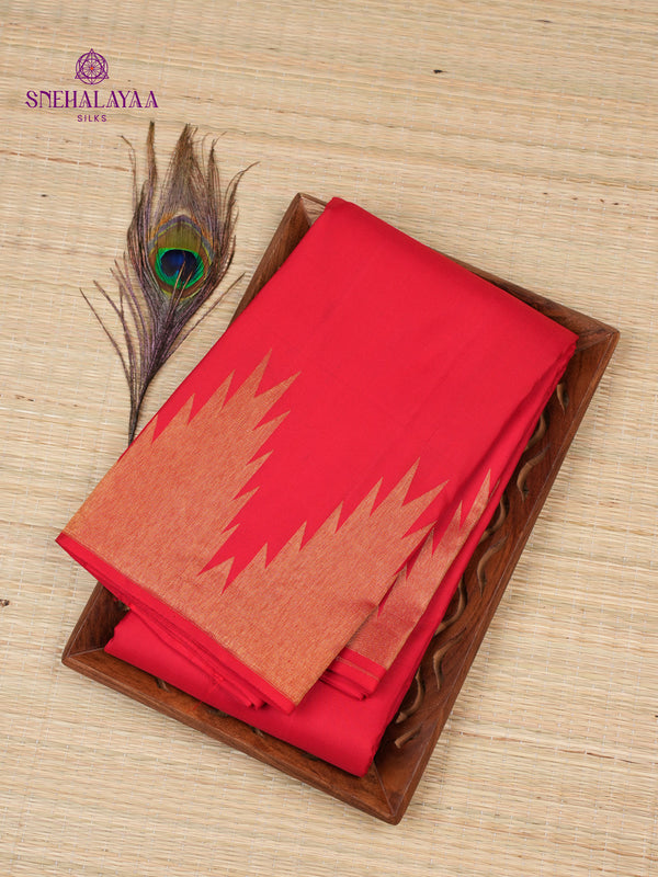 Chilly Red Kanjivaram Silk Saree