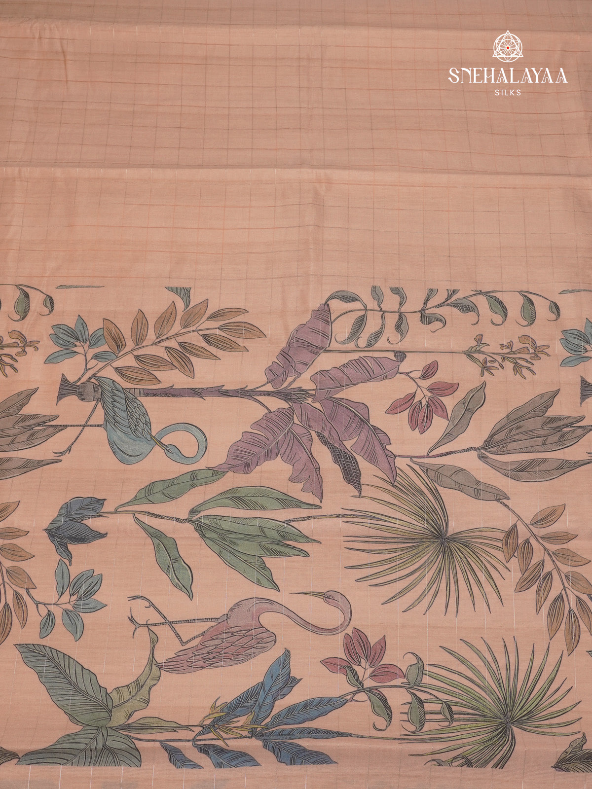 Beige Tussar Saree
