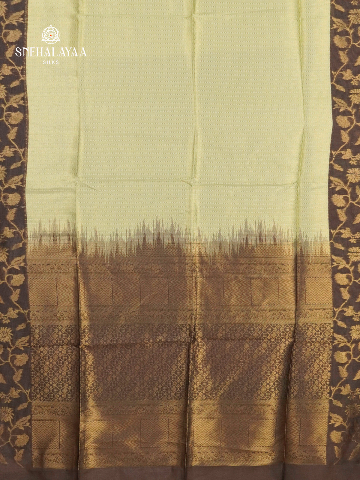 Cream Jute Saree