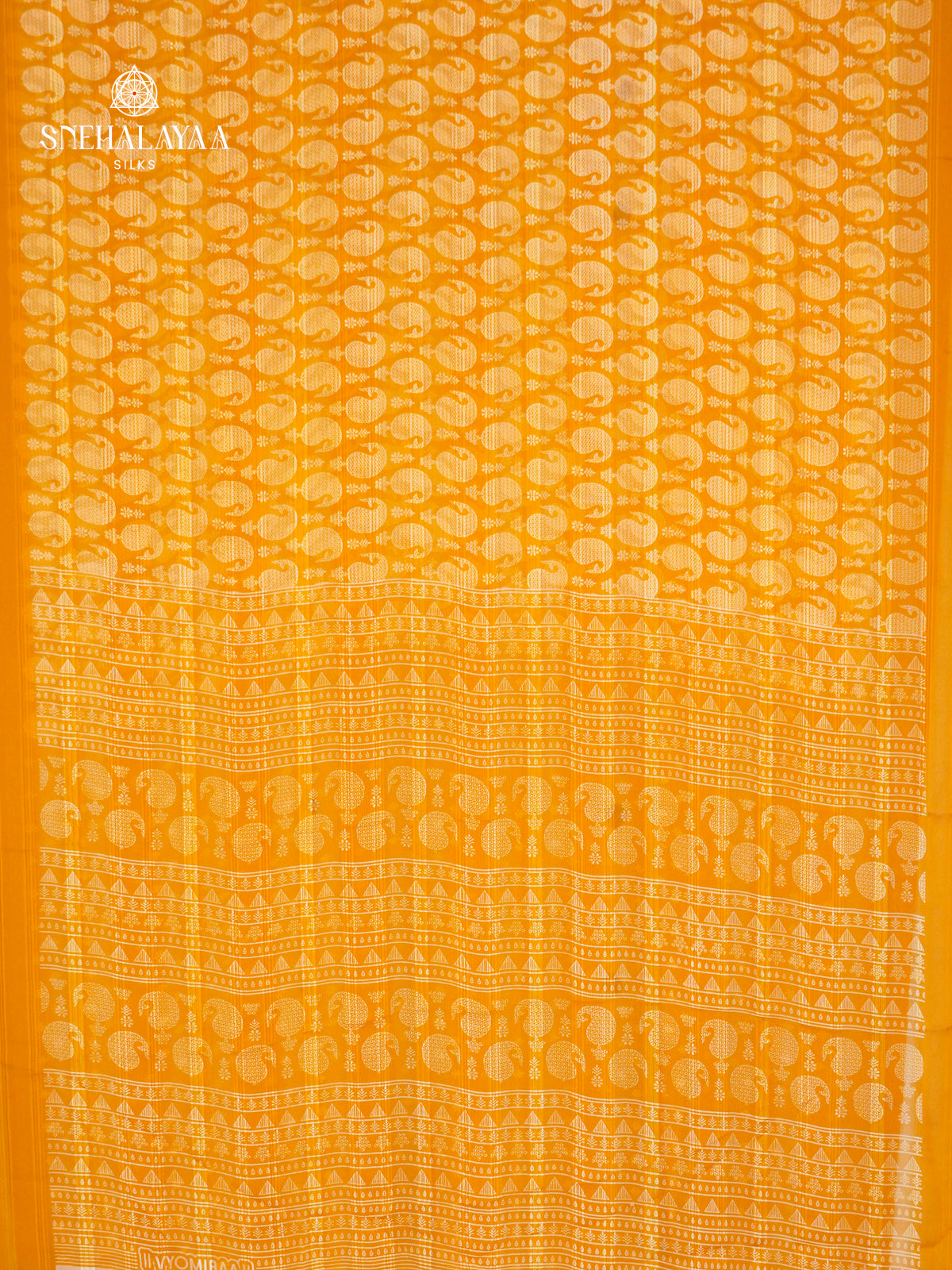 Mango Yellow Chiffon Saree