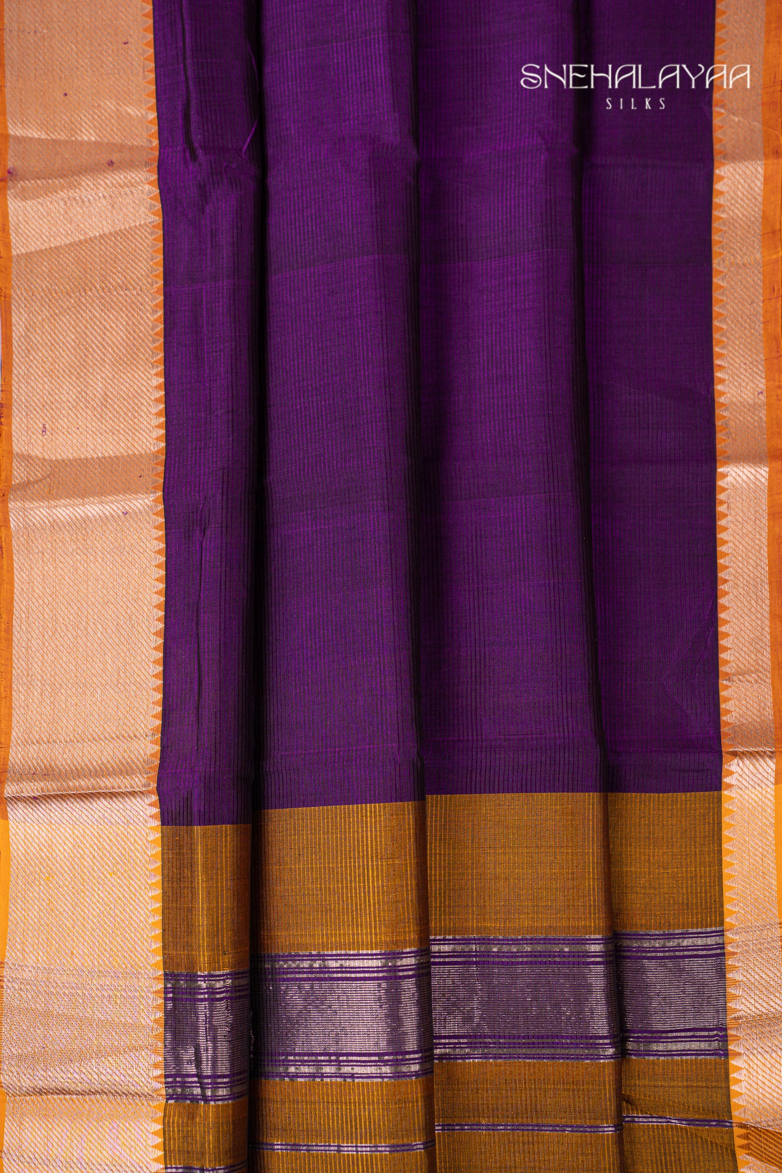 Violet Mangalgiri Silk Saree