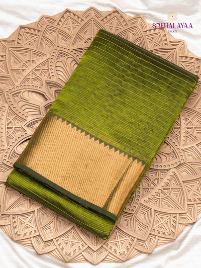Green Mangalagiri Silk Cotton Saree