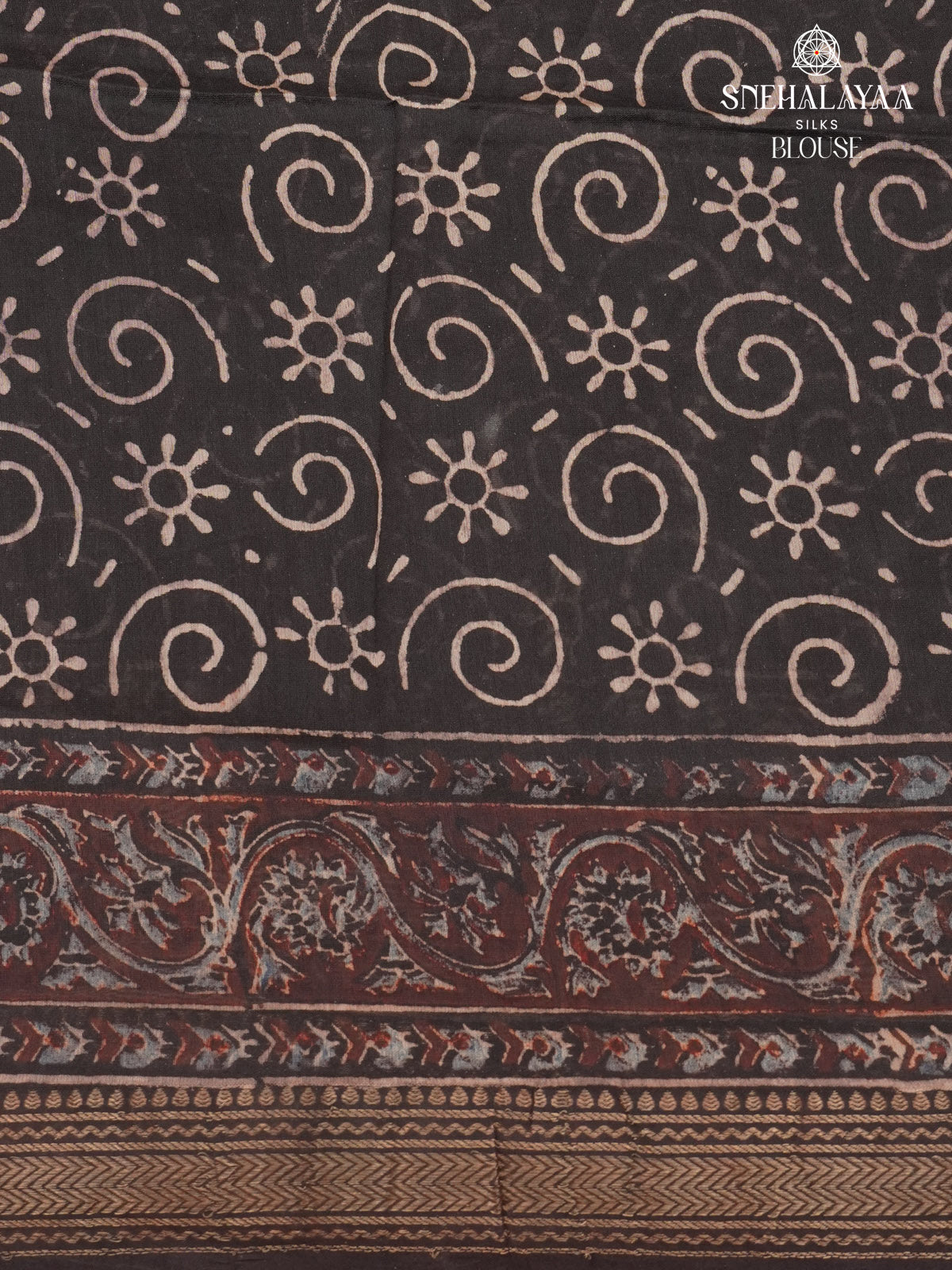 Marron Chanderi Saree