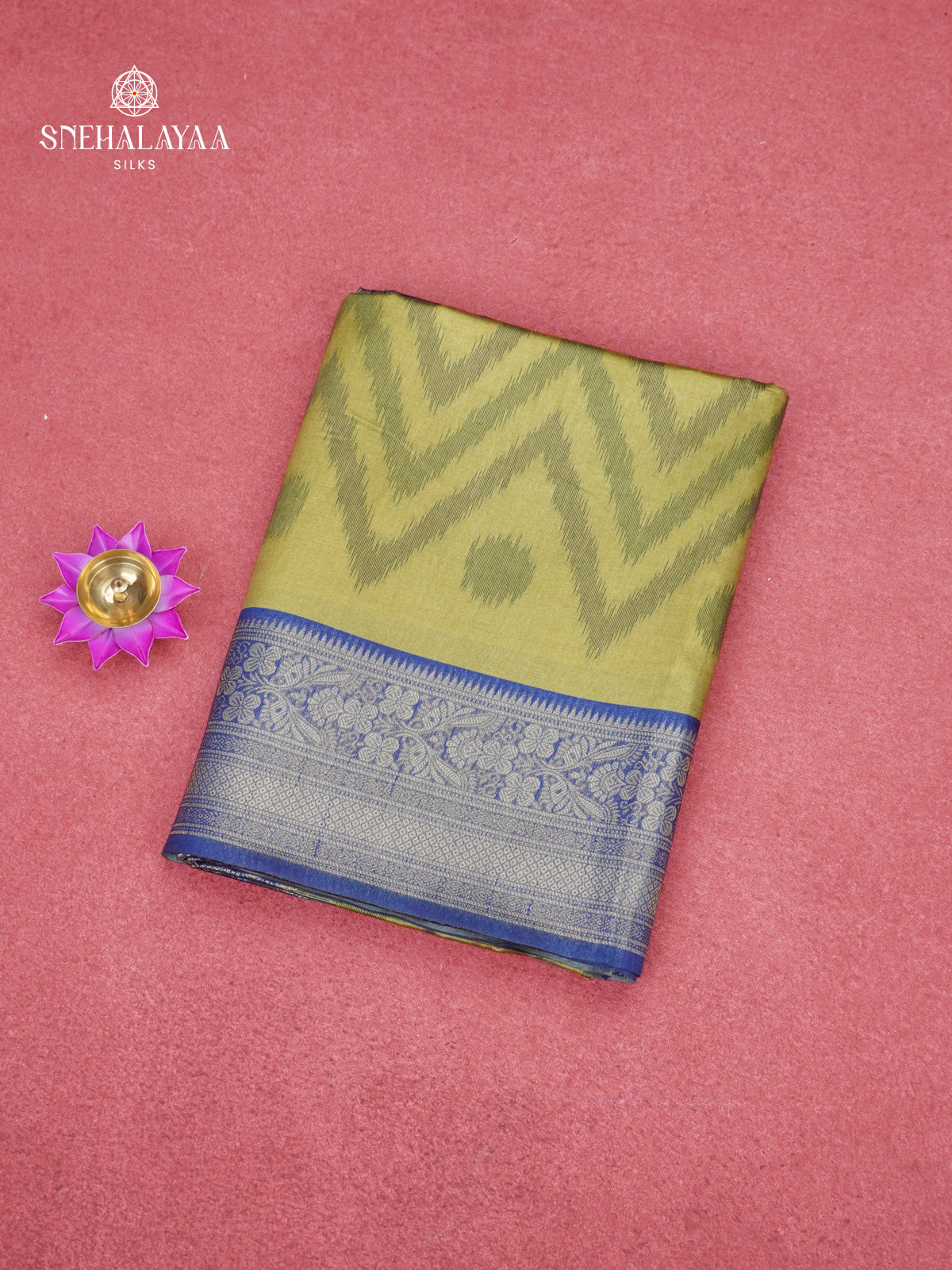 Olive Green Jute Saree