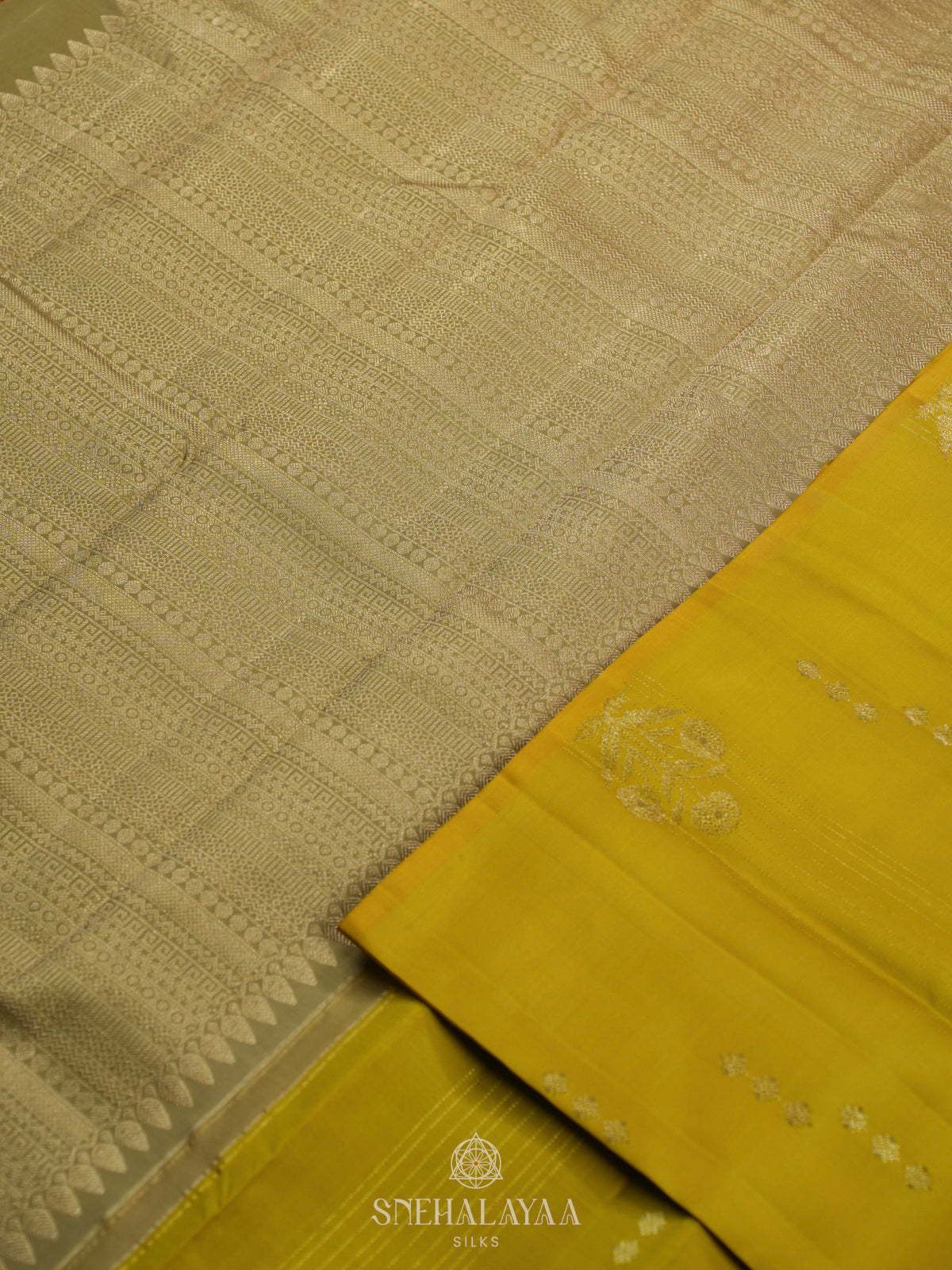 Yellow Kanjivaram Silk Saree