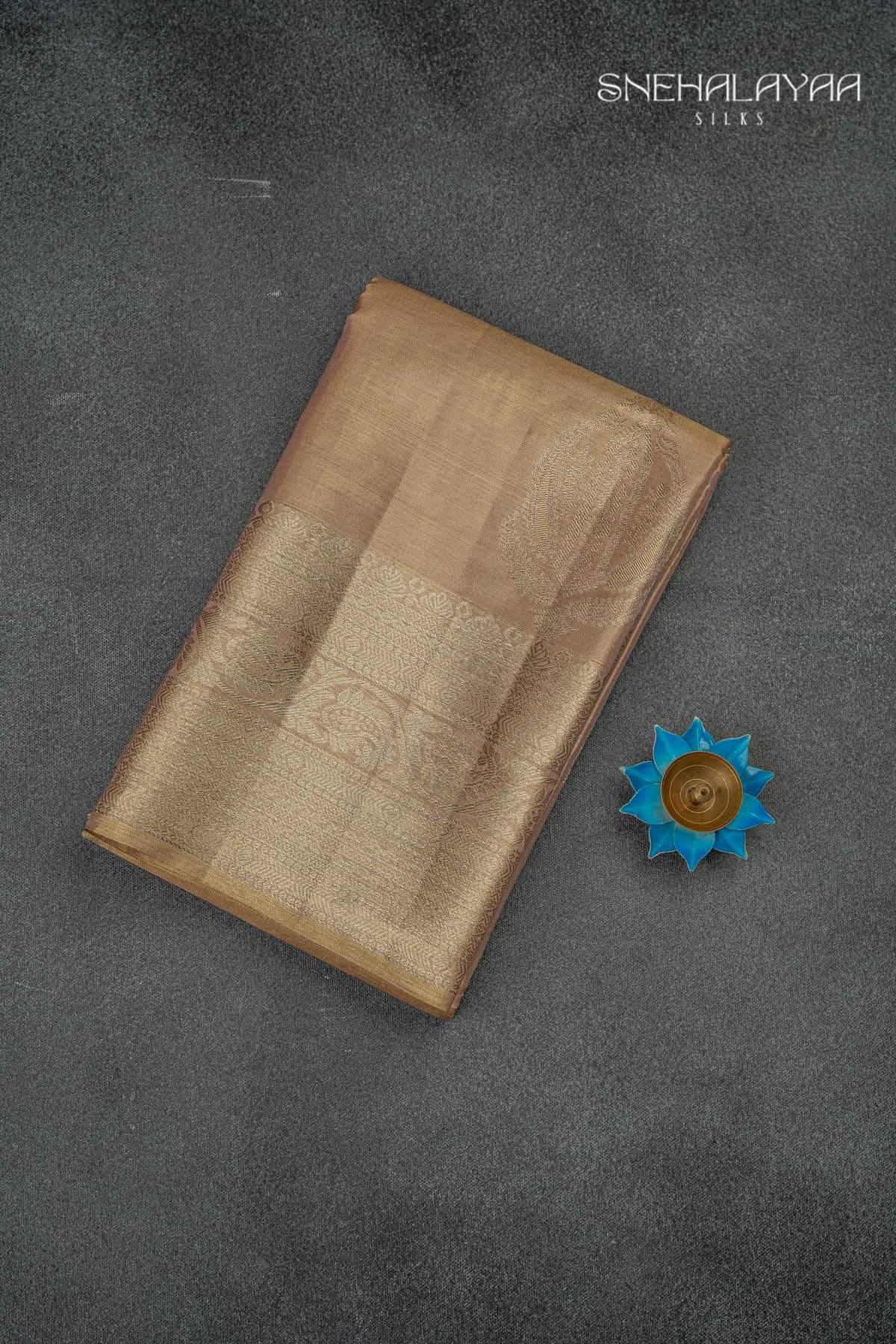 Golden kancheevaram Tissue Silk Saree