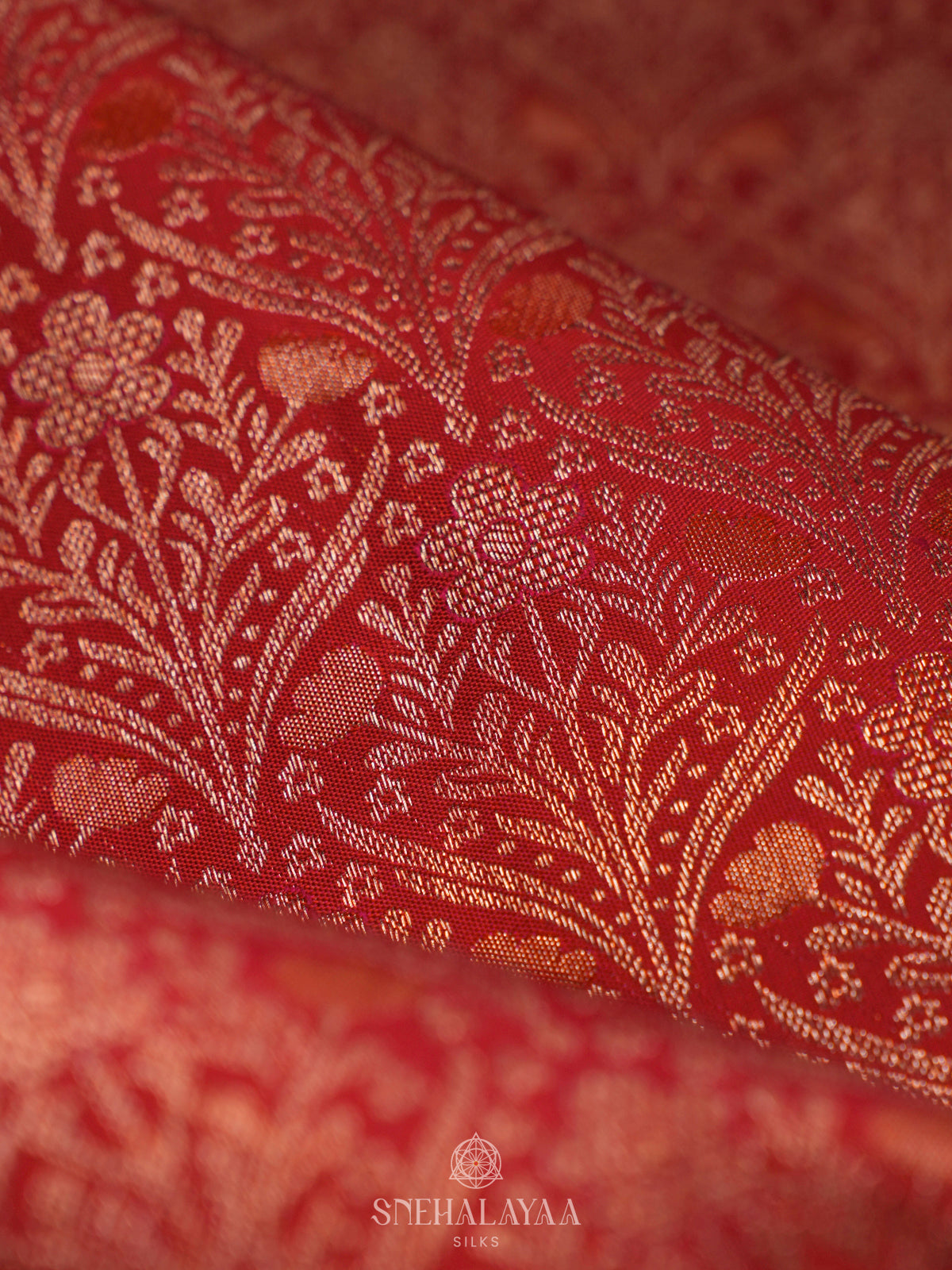 Orange Kanjivaram Silk Saree