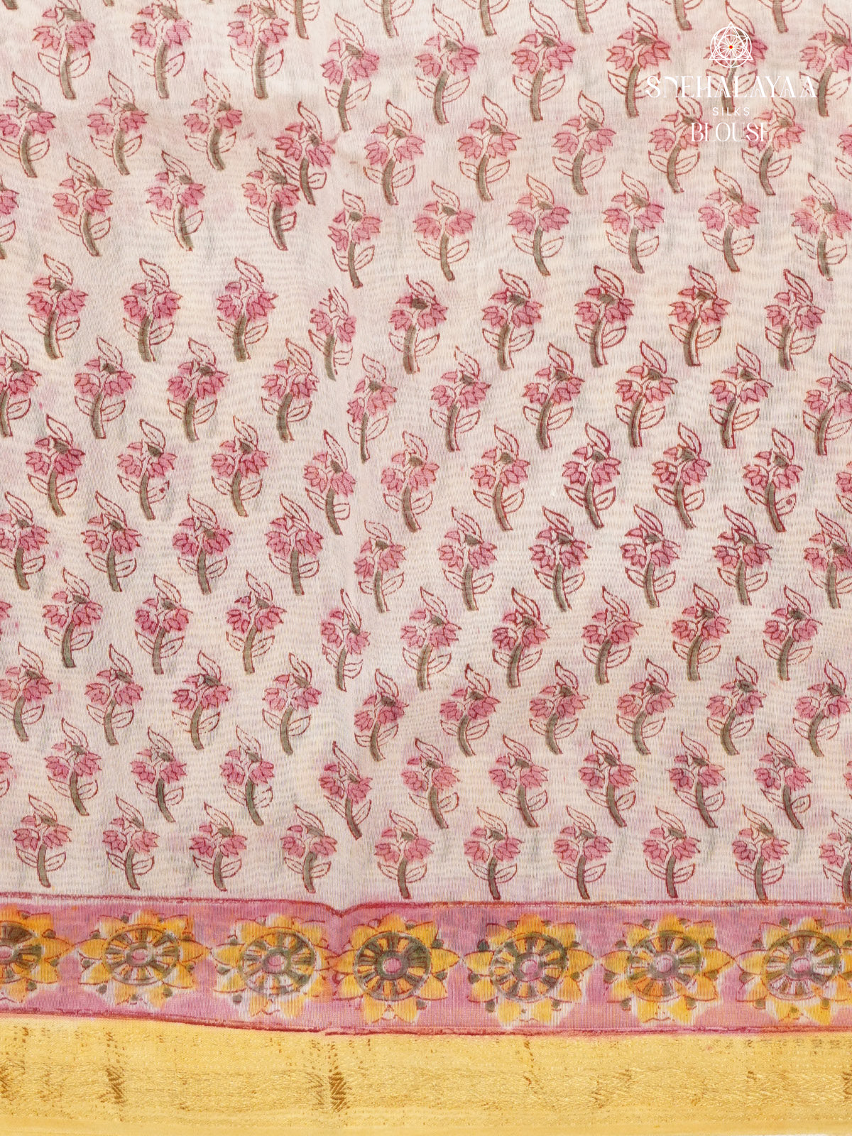 Yellow Chanderi Saree