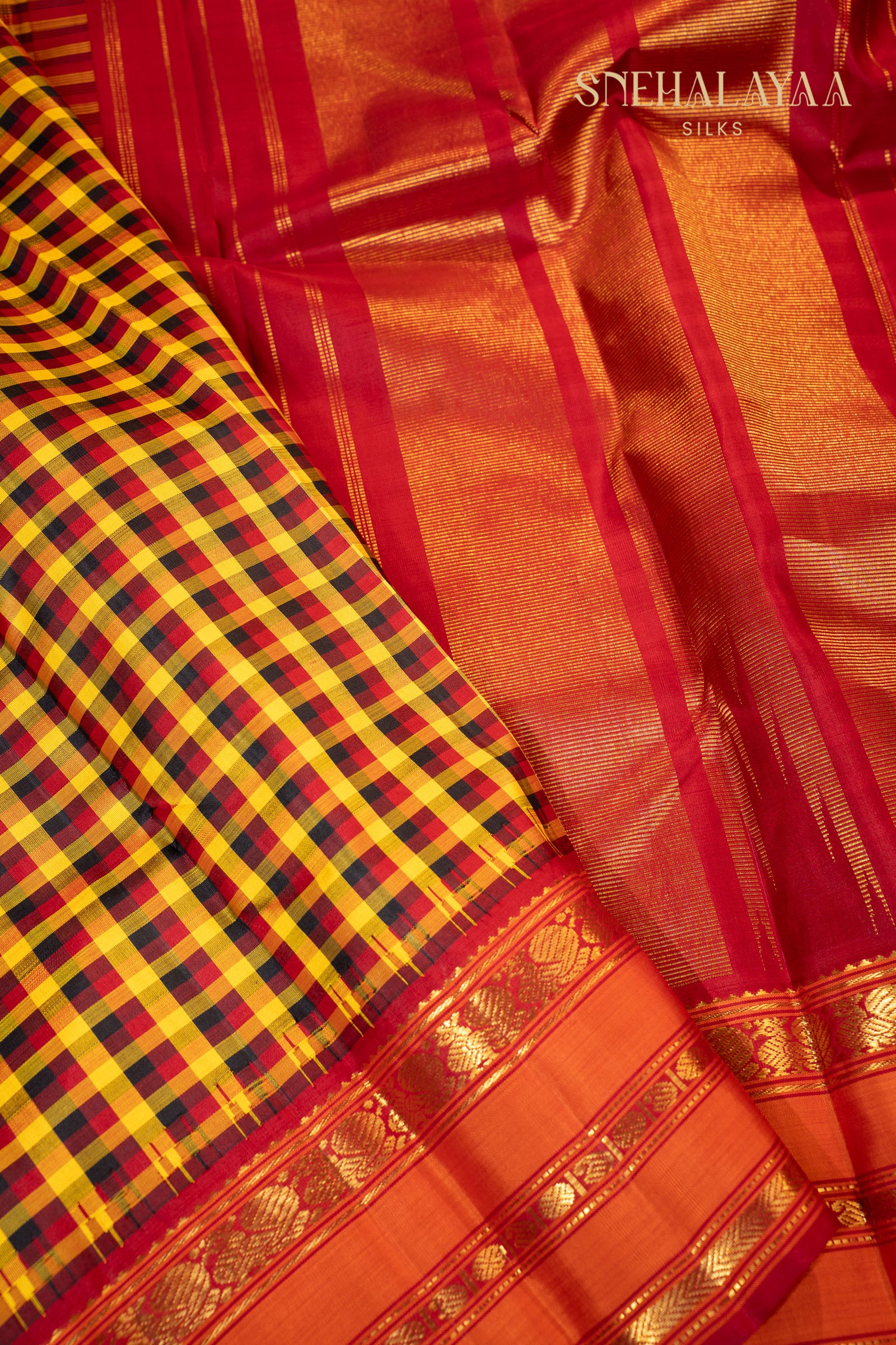Multicolor Kancheevaram Silk Saree
