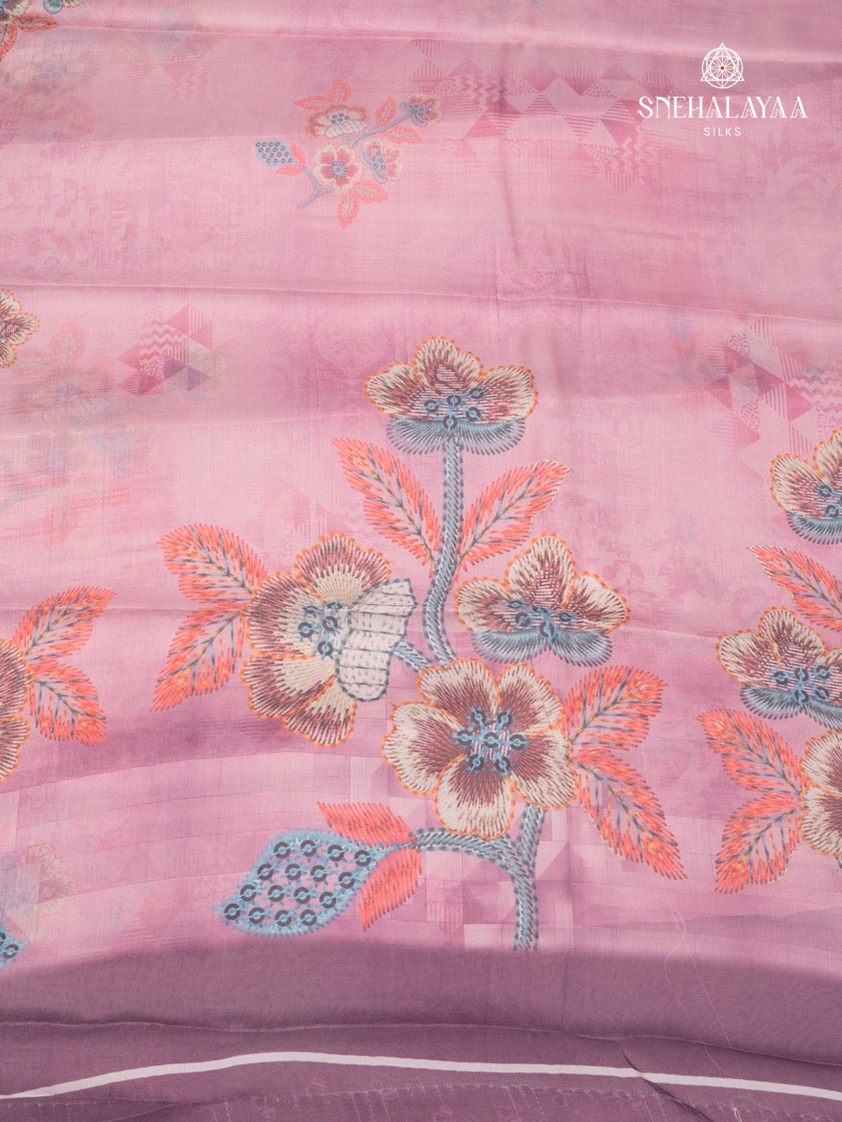 Lavender Dola Silk Saree