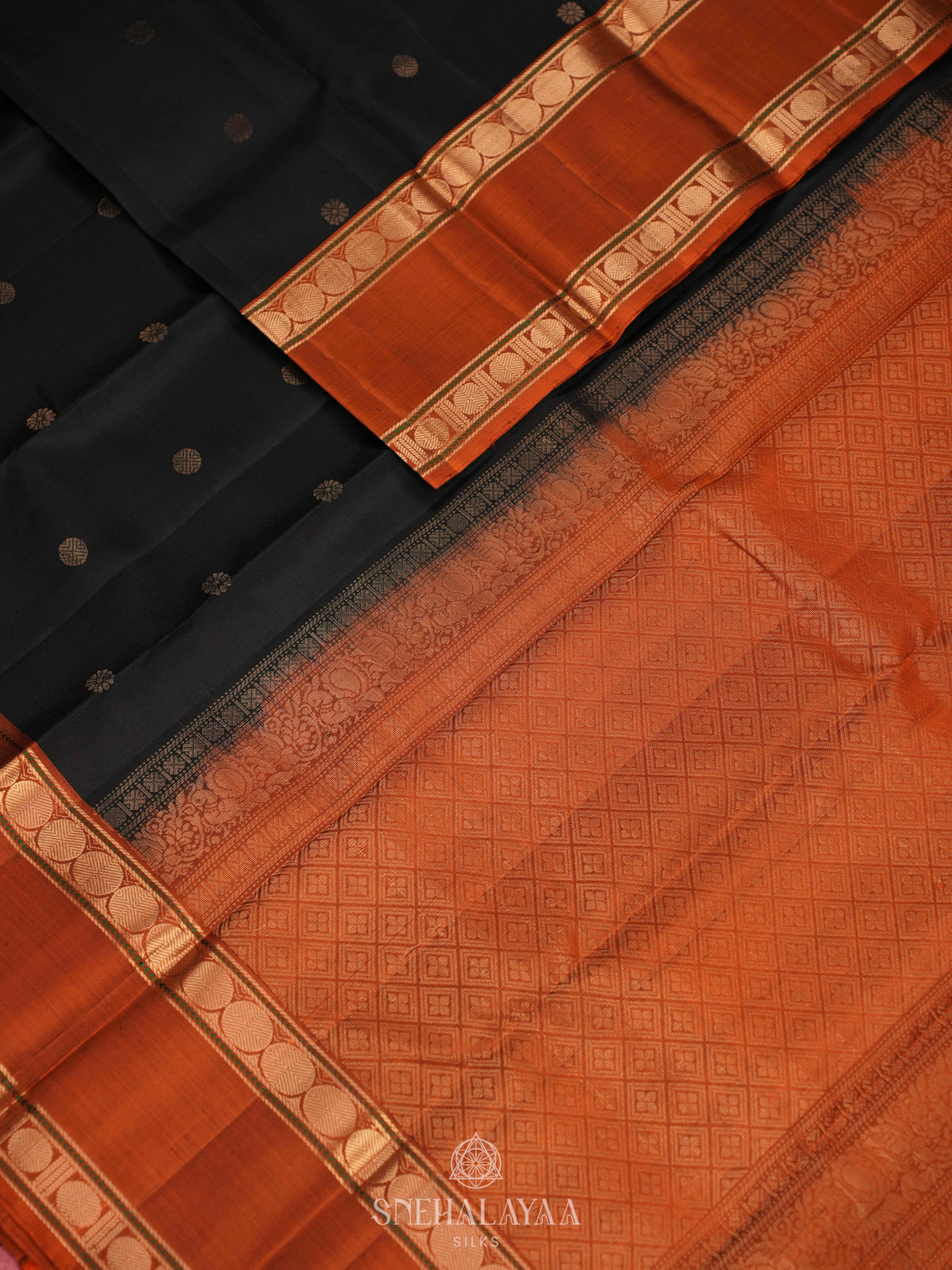 Black Kanjivaram Silk Saree
