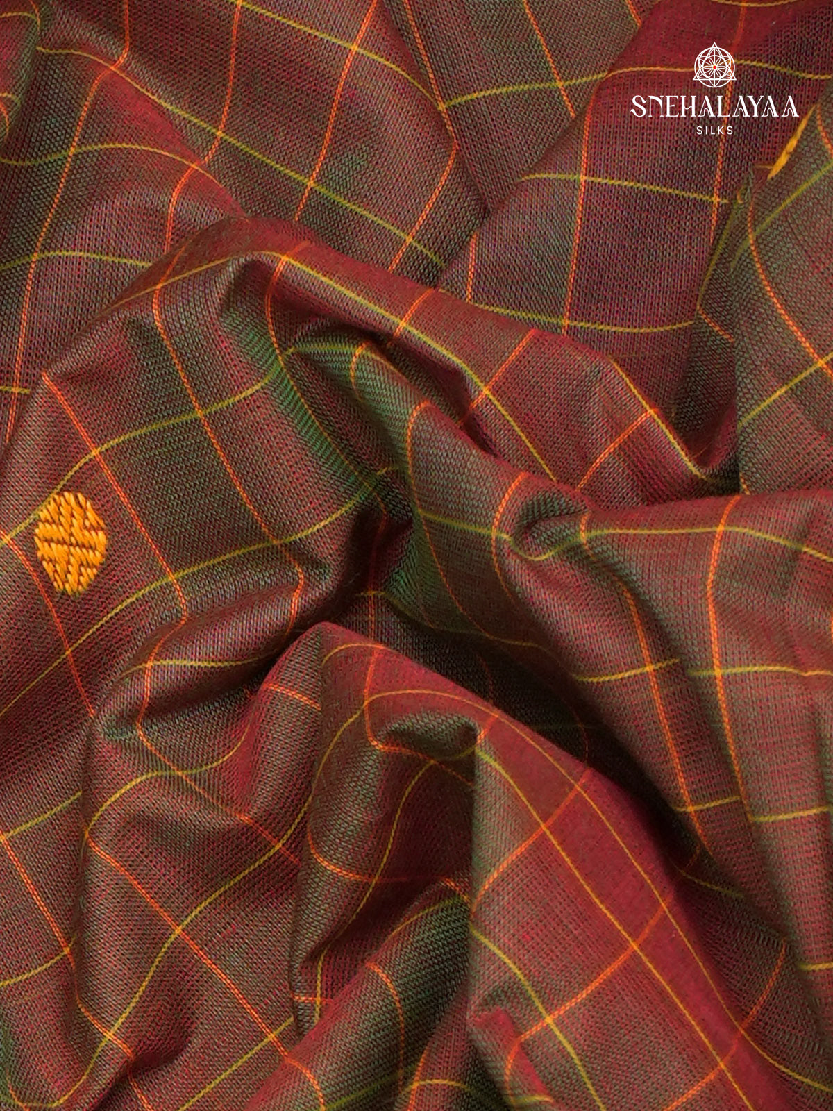 Brown Chettinad Cotton Saree