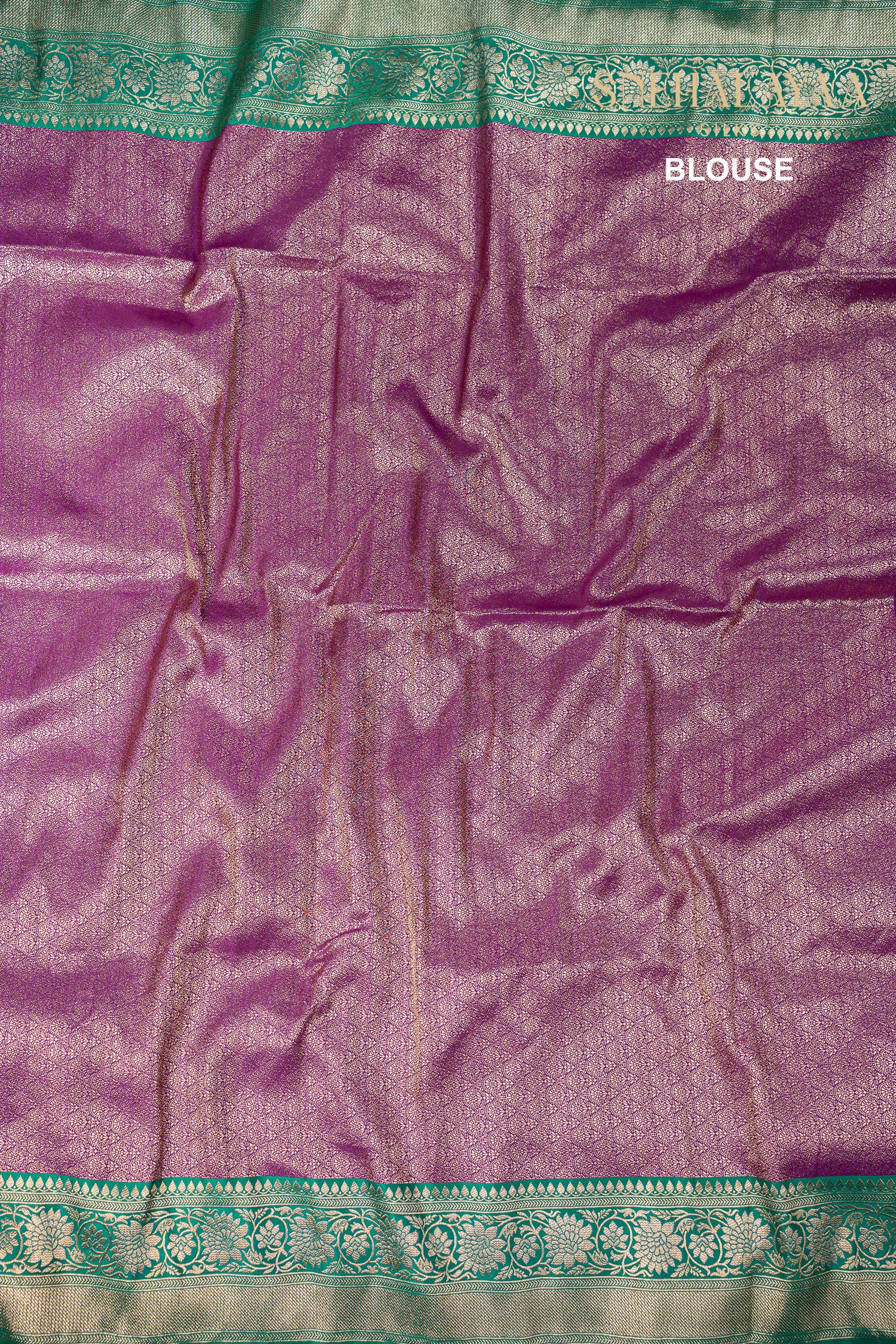 Violet Banaras Silk Saree