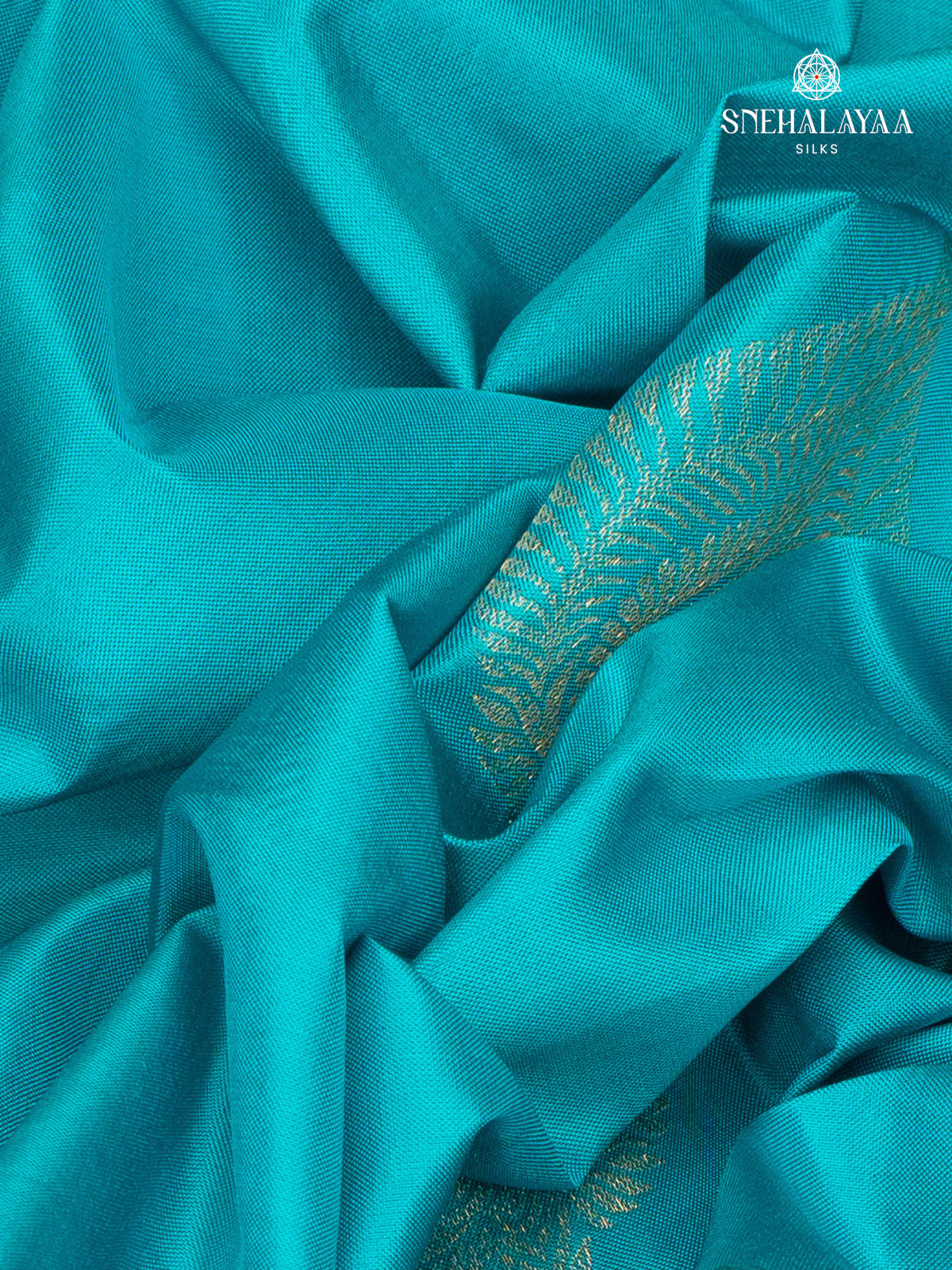Teal Blue Kanjivaram Silk Saree