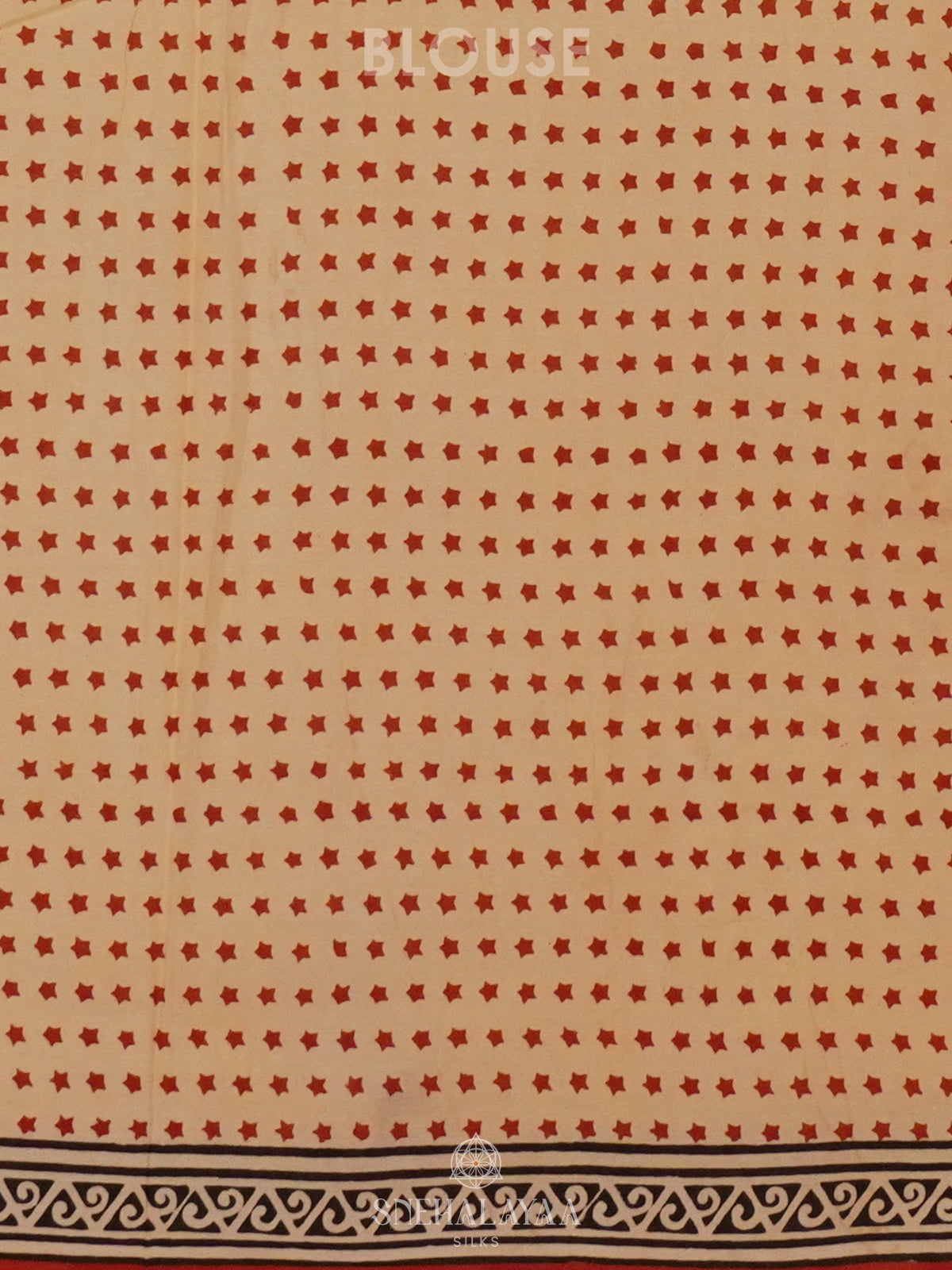 Red Jaipur Cotton Saree