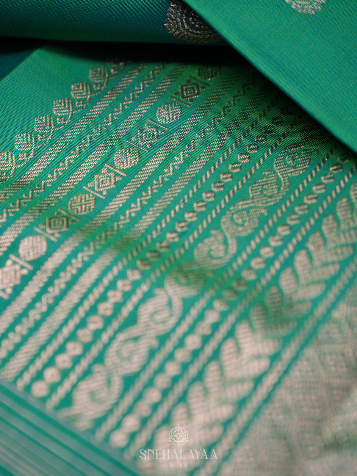 Seafoam Green Kanjivaram Silk Saree