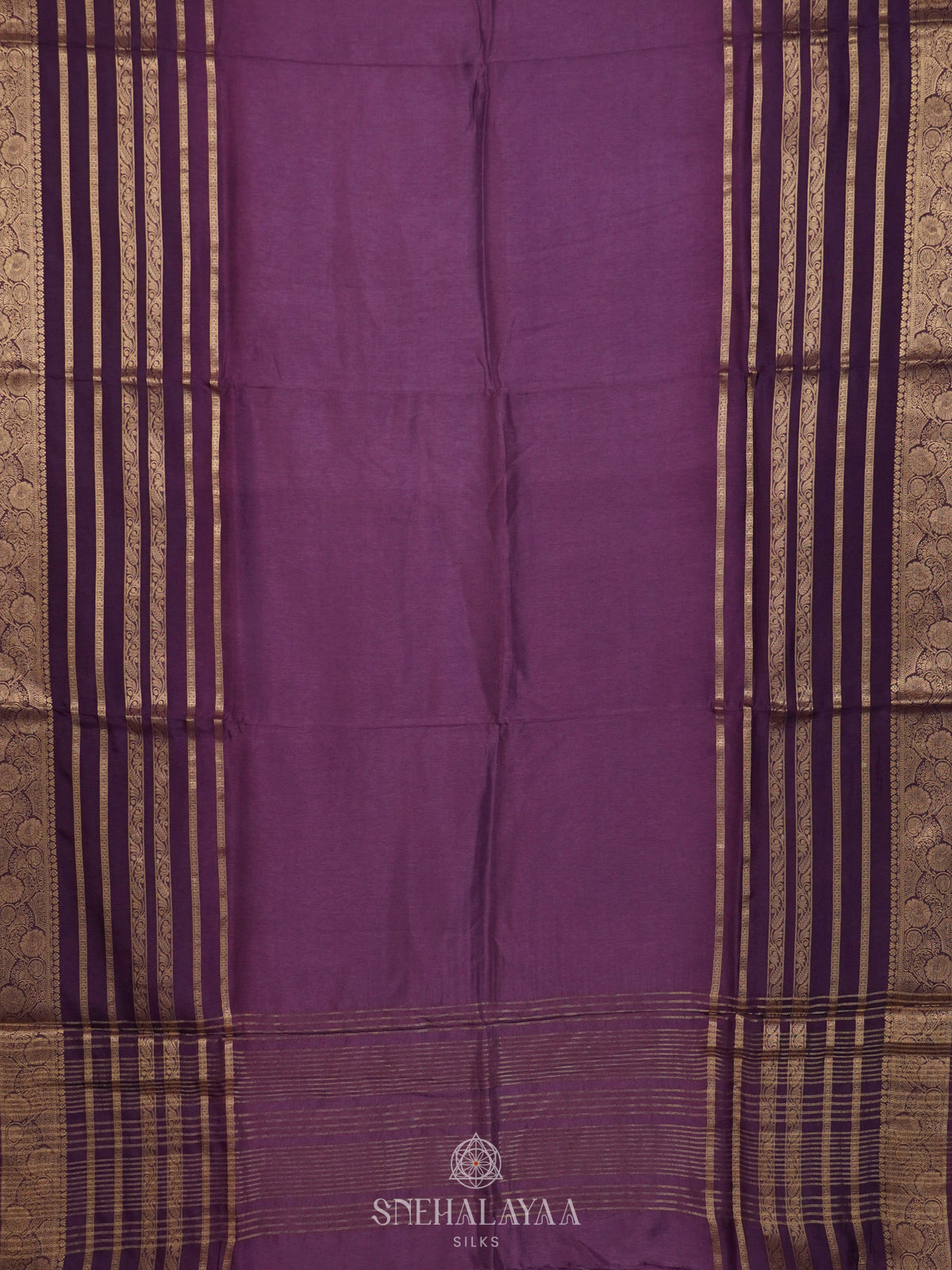 Purple Banaras Silk Saree
