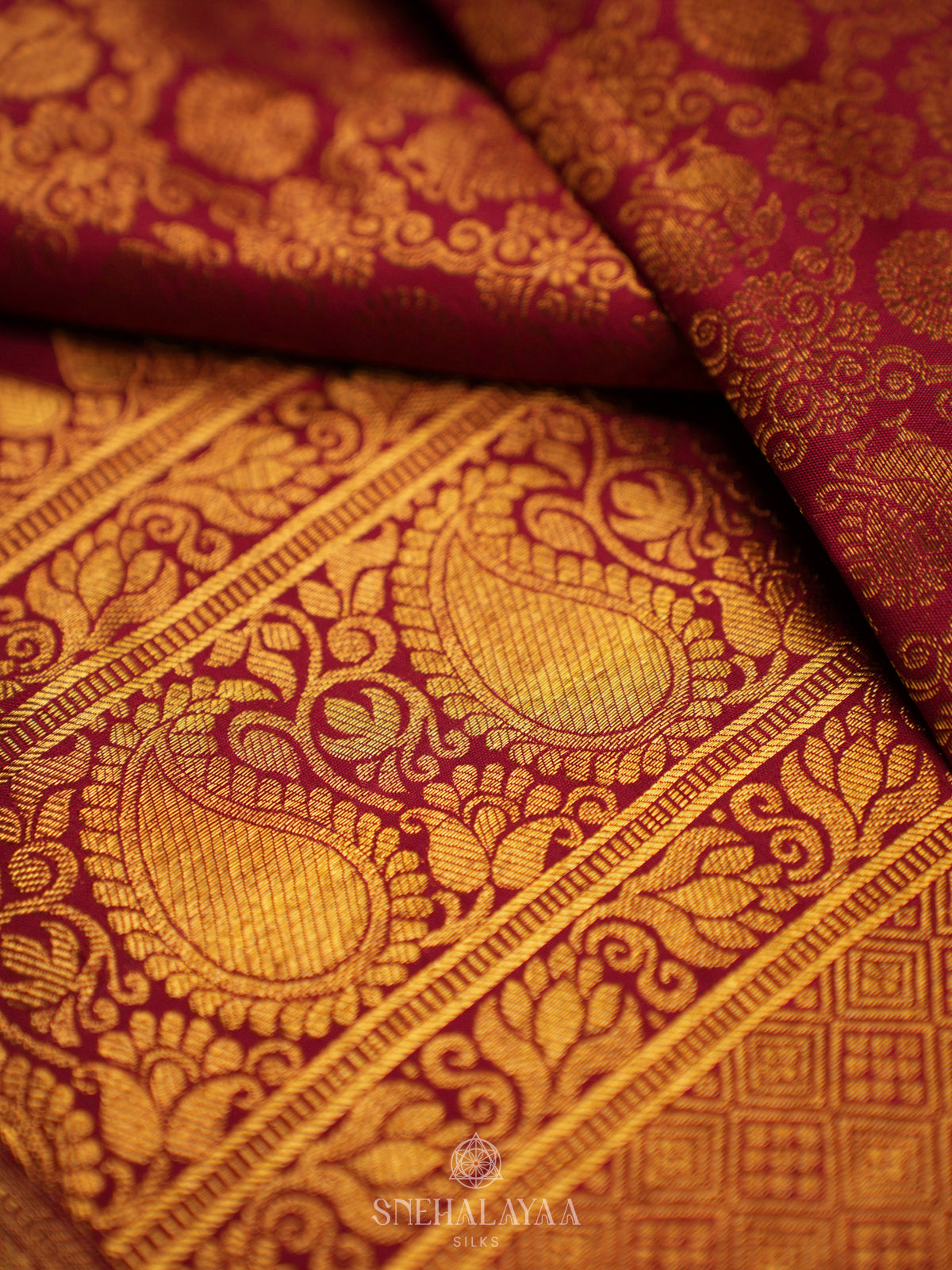 Orange Kanjivaram Silk Saree