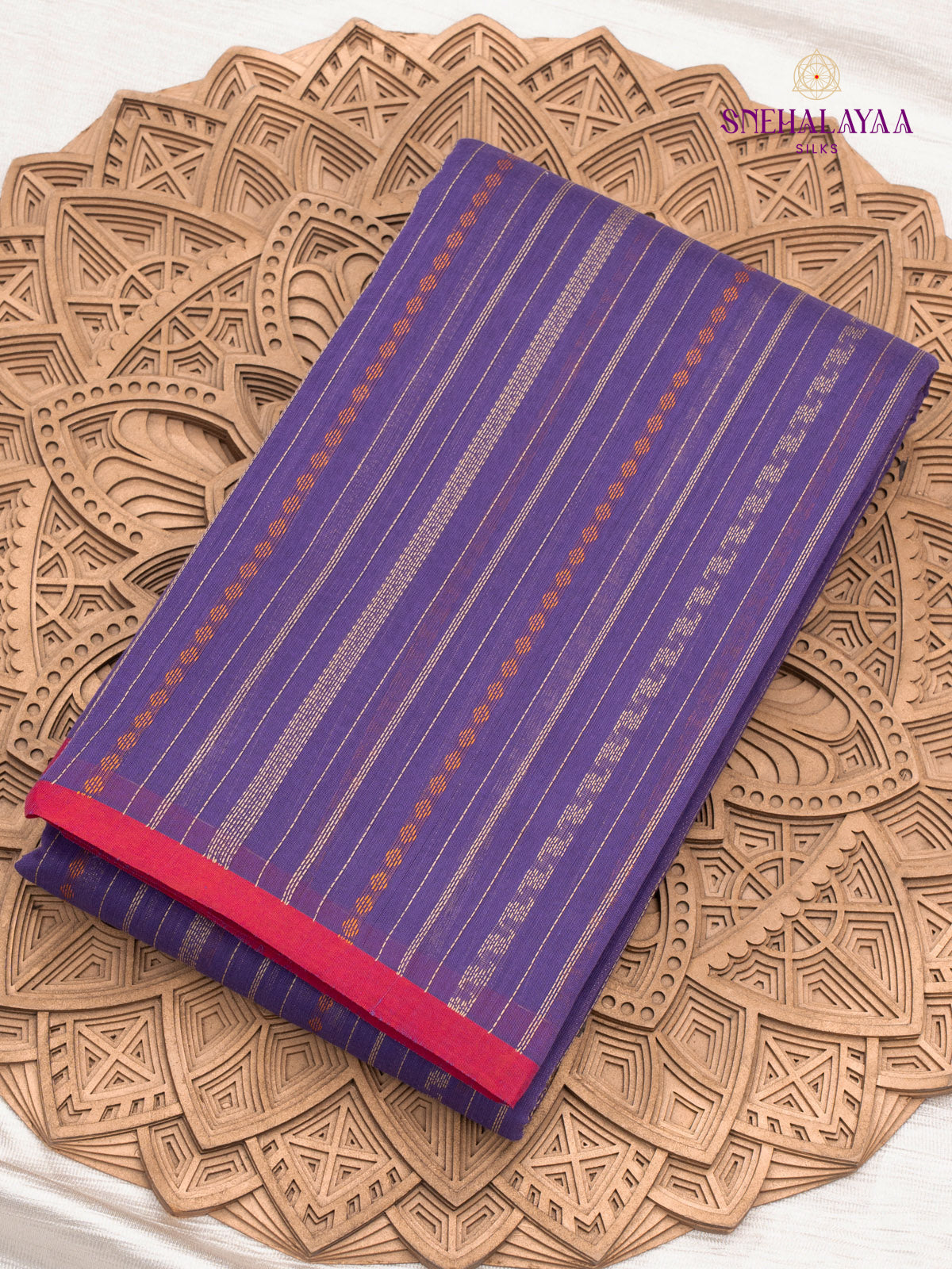 Violet Kanchi Cotton Saree