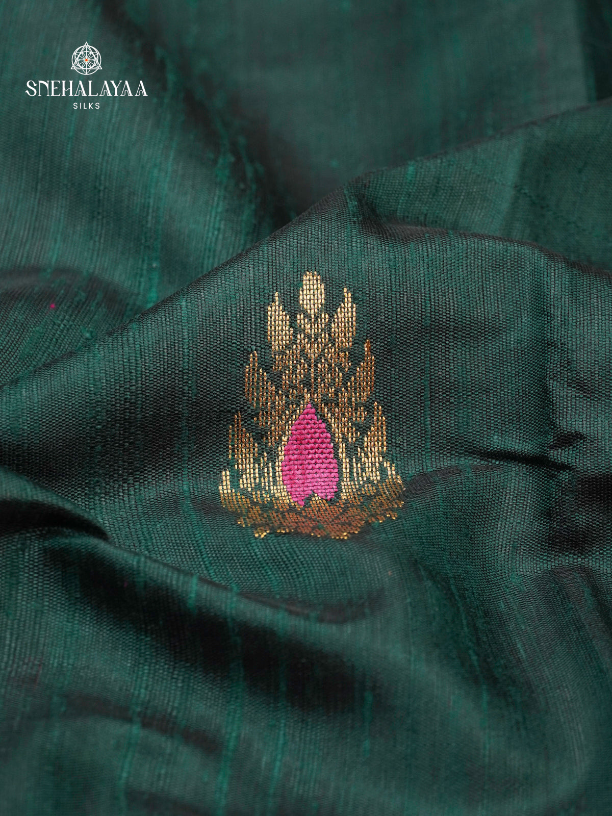 Green Dupion Silk Saree