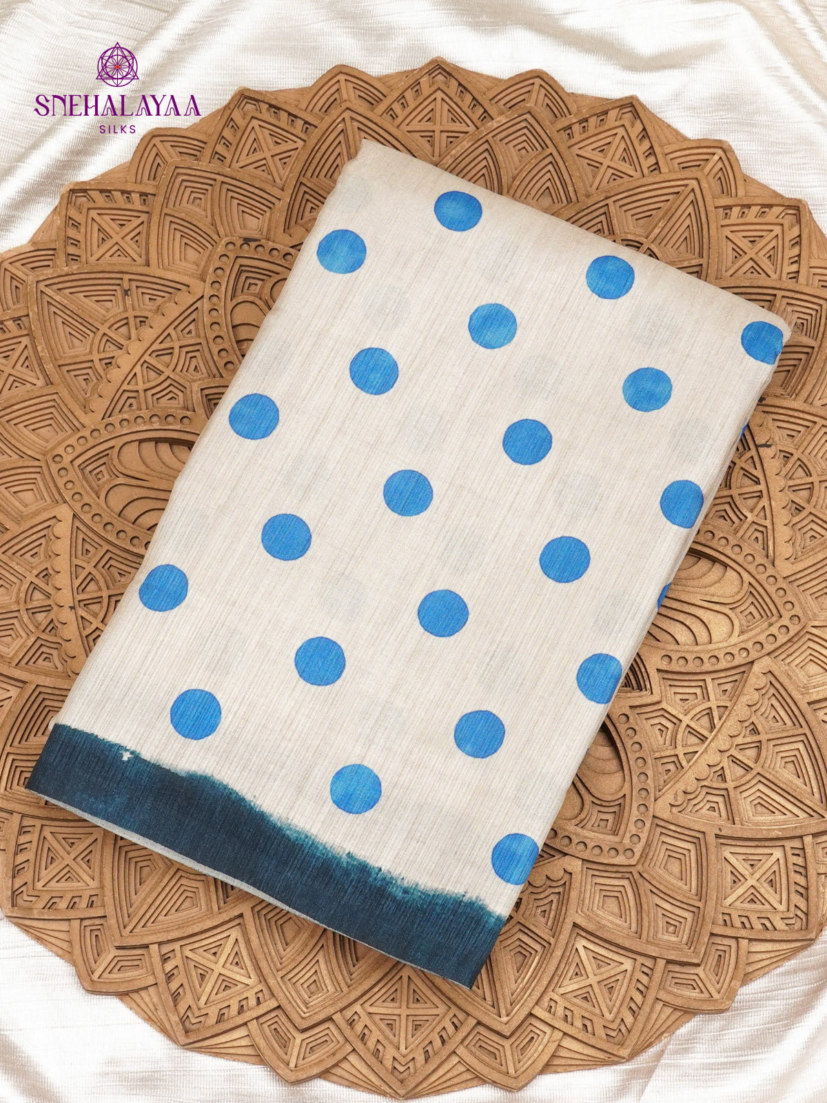 Off White Tussar Saree