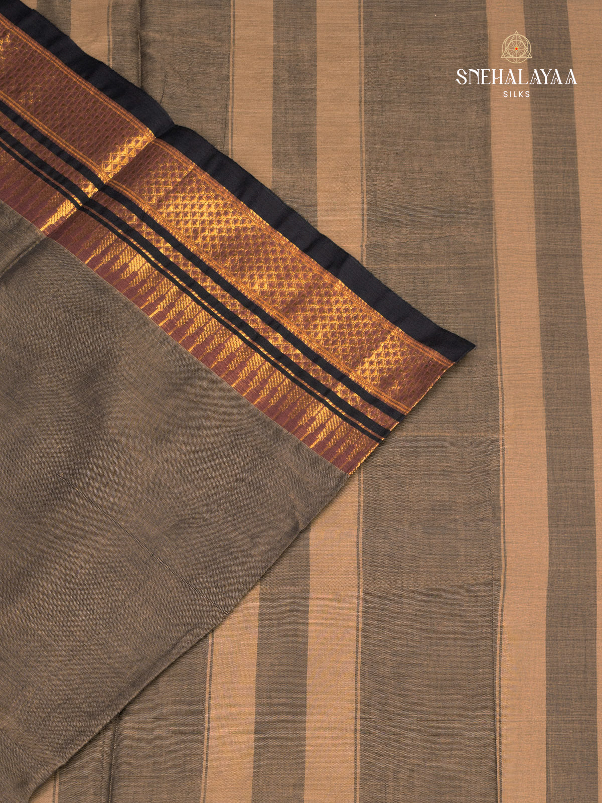Grey Narayanpet Cotton Saree