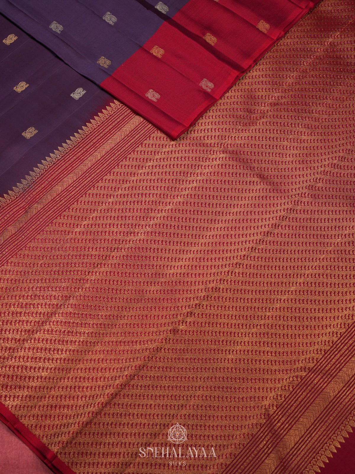 Purple Kanjivaram Silk Saree