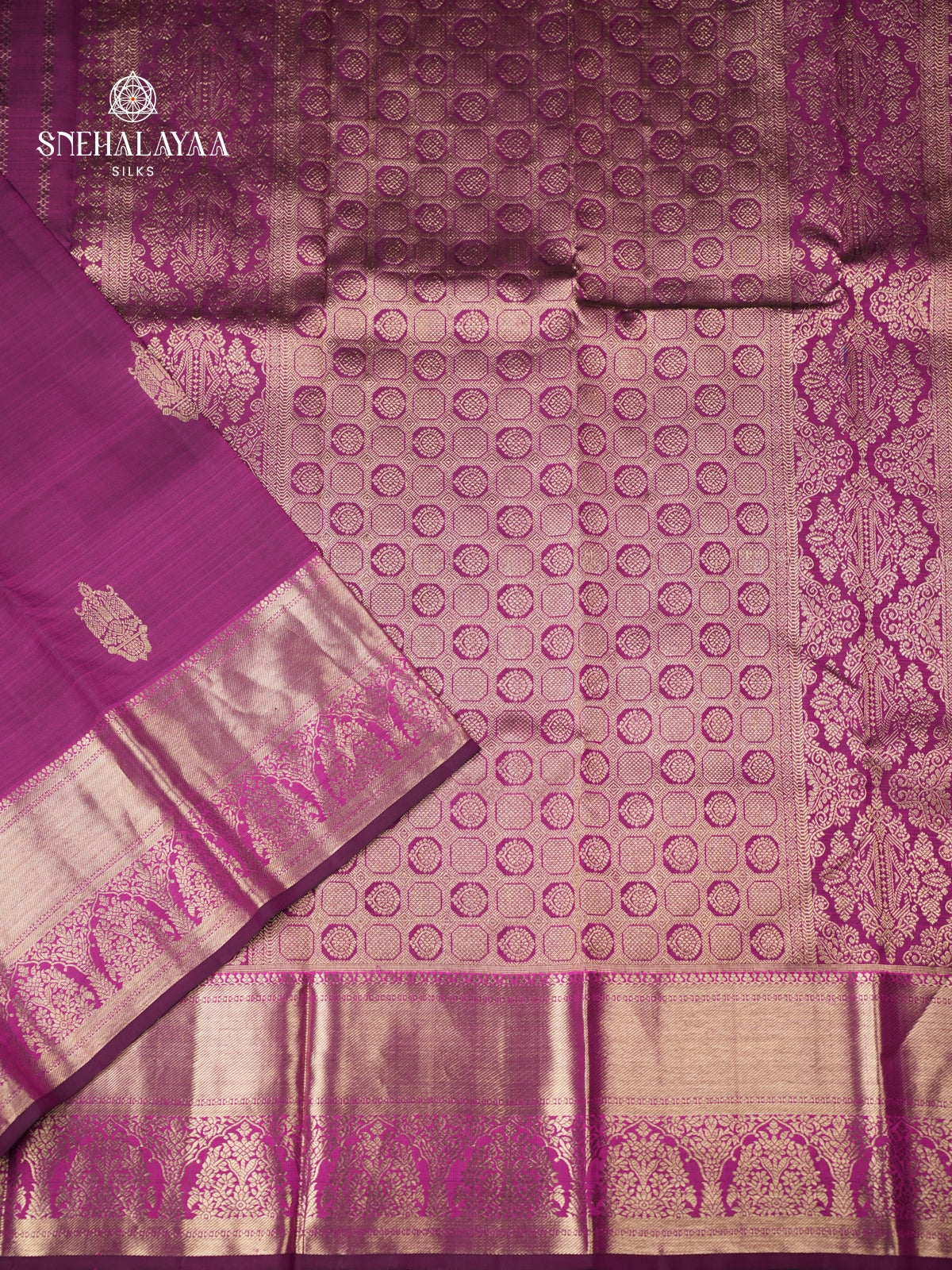 Berry Pink Kanjivaram Silk Saree