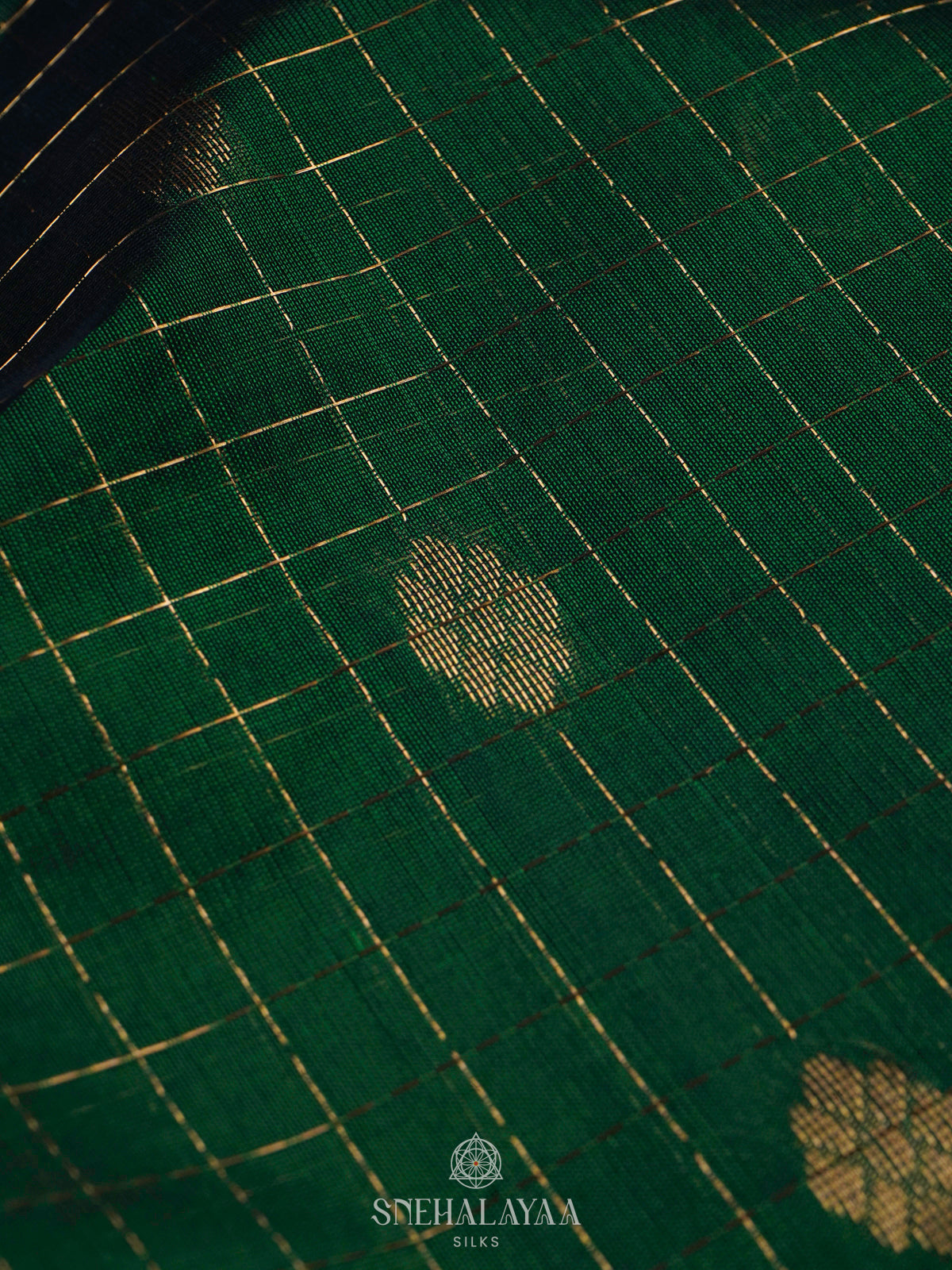 Forest Green Kanchi Silk Cotton Saree