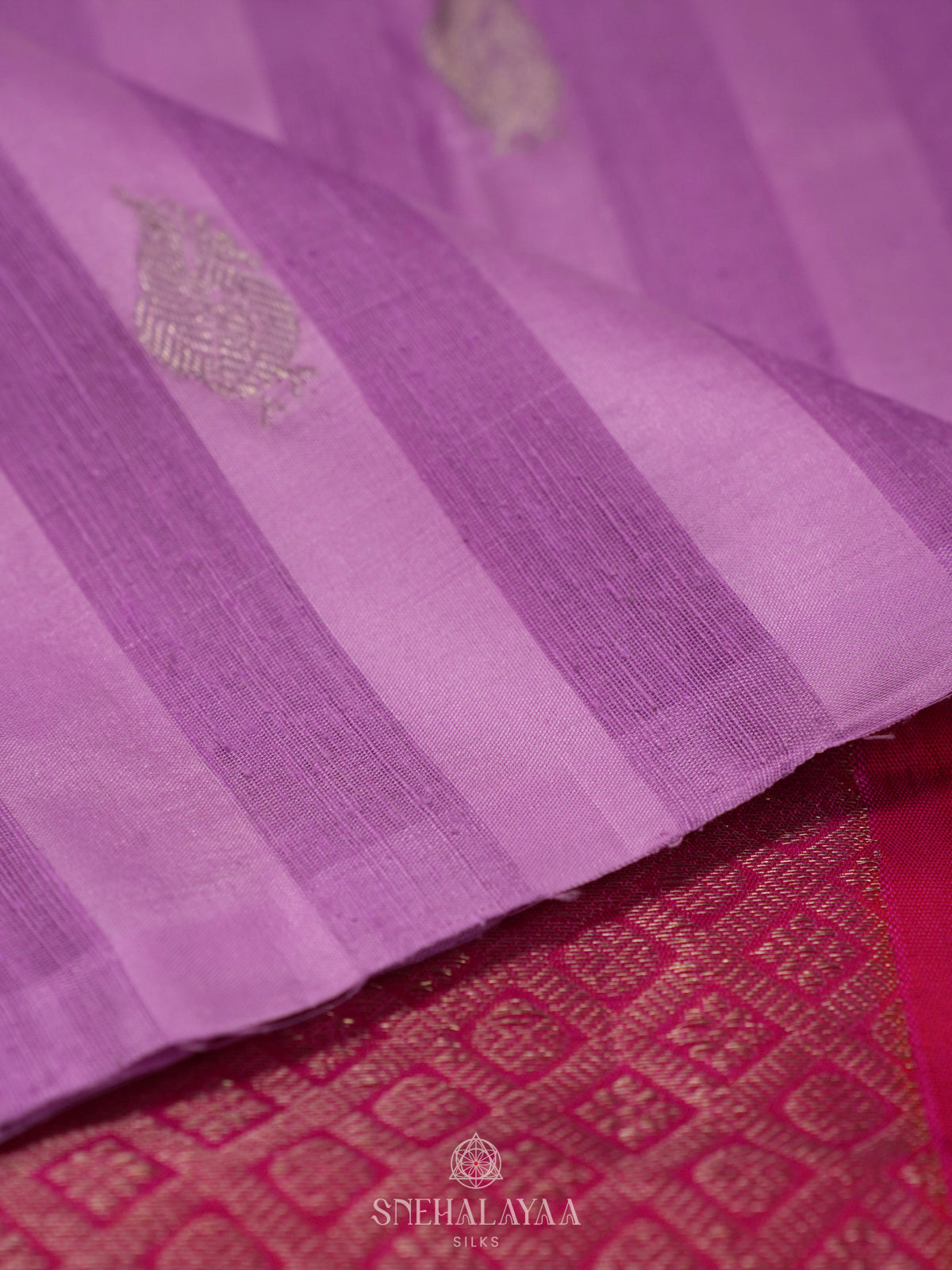 Lavender Kanchi Linen Silk Saree