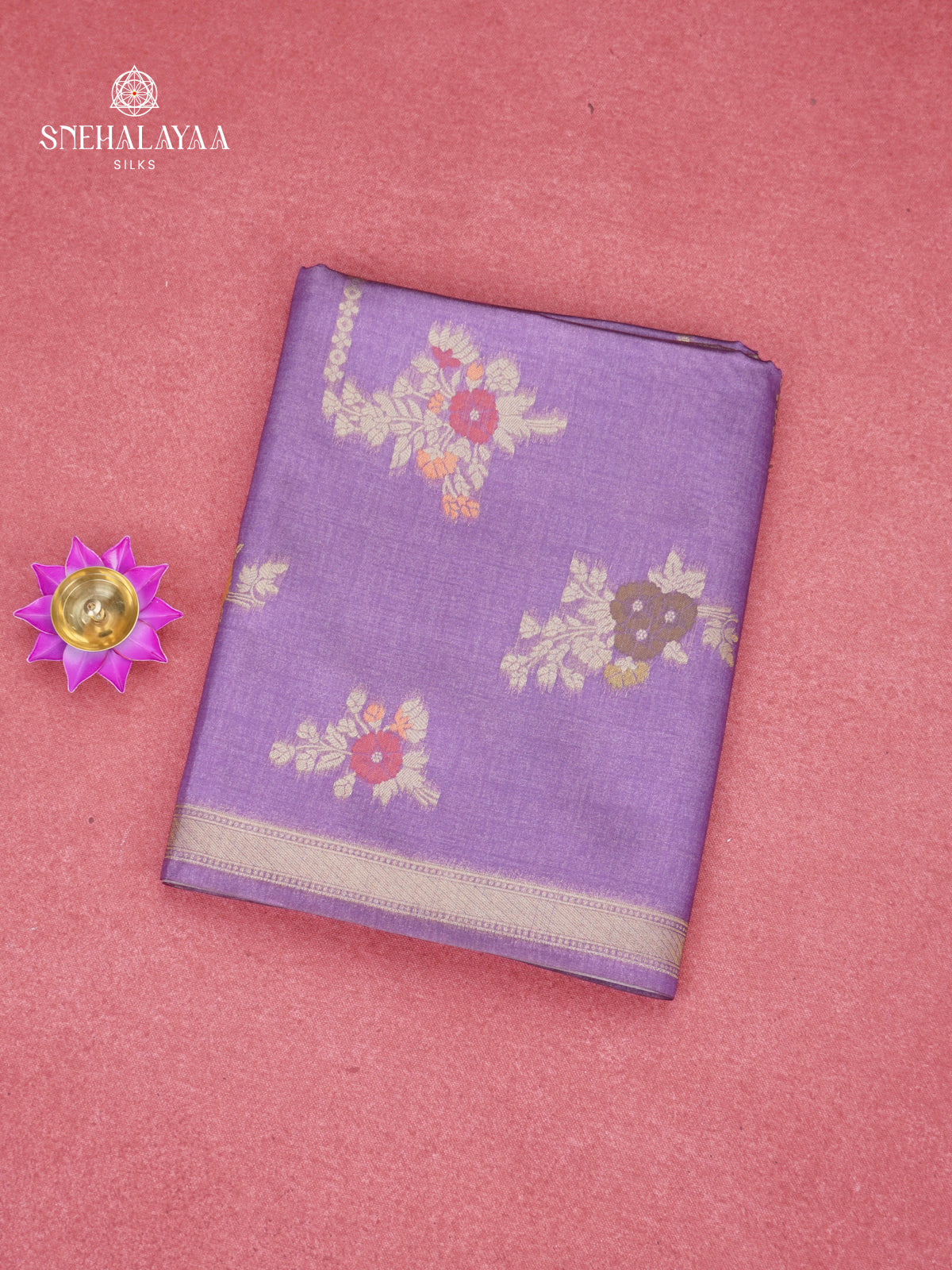 Lavender Jute Saree